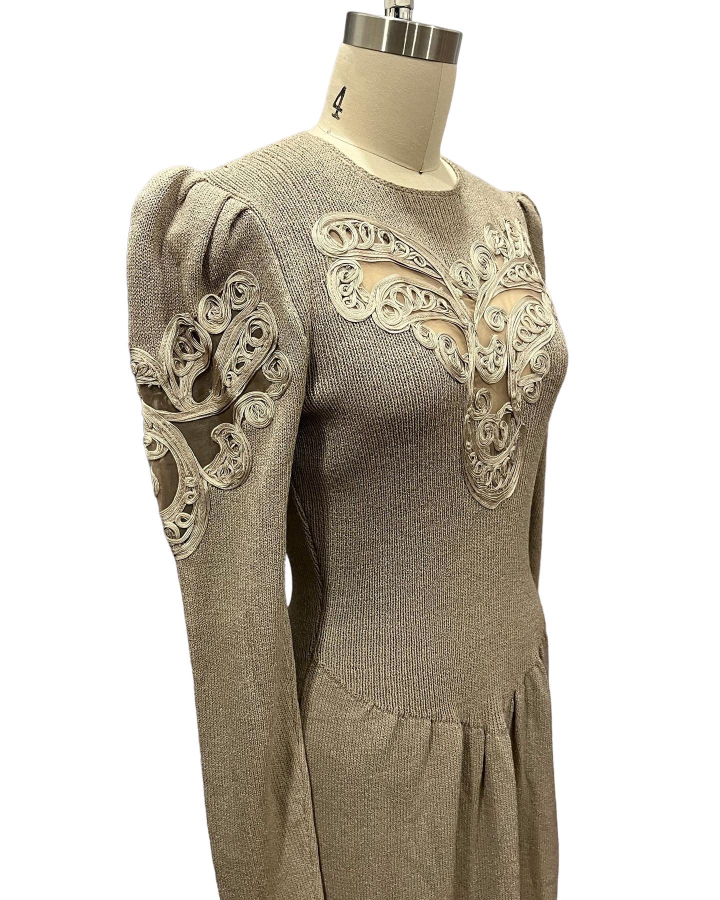Vintage Pat Sandler for Wellmore Neiman Marcus Knit Dress S-M-L