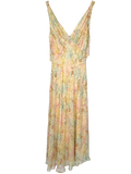 Vintage Y2K Diane von Furstenberg Silk Foliage Slip Dress - XS