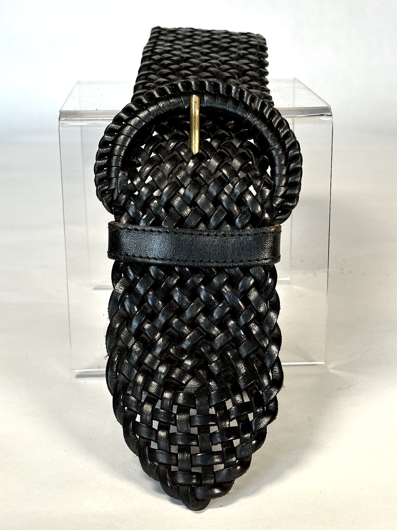 1990s Fendissime by Fendi Black Woven Waist Belt - S - M