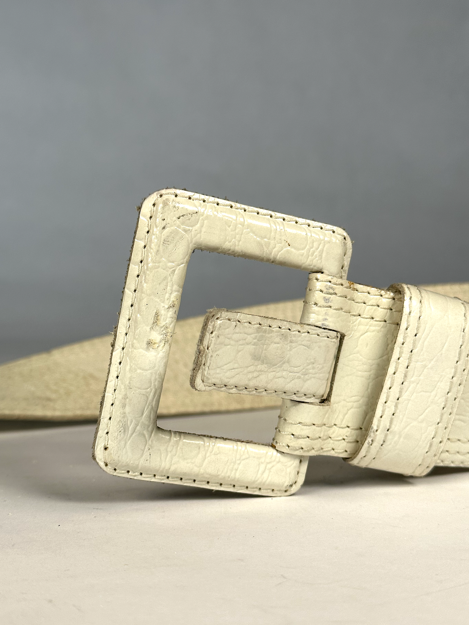 Vintage Saint Laurent Ivory Belt - S