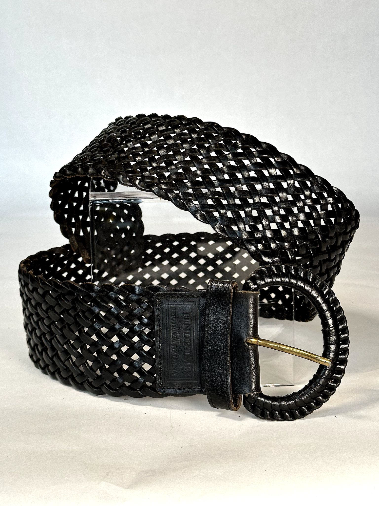 1990s Fendissime by Fendi Black Woven Waist Belt - S - M