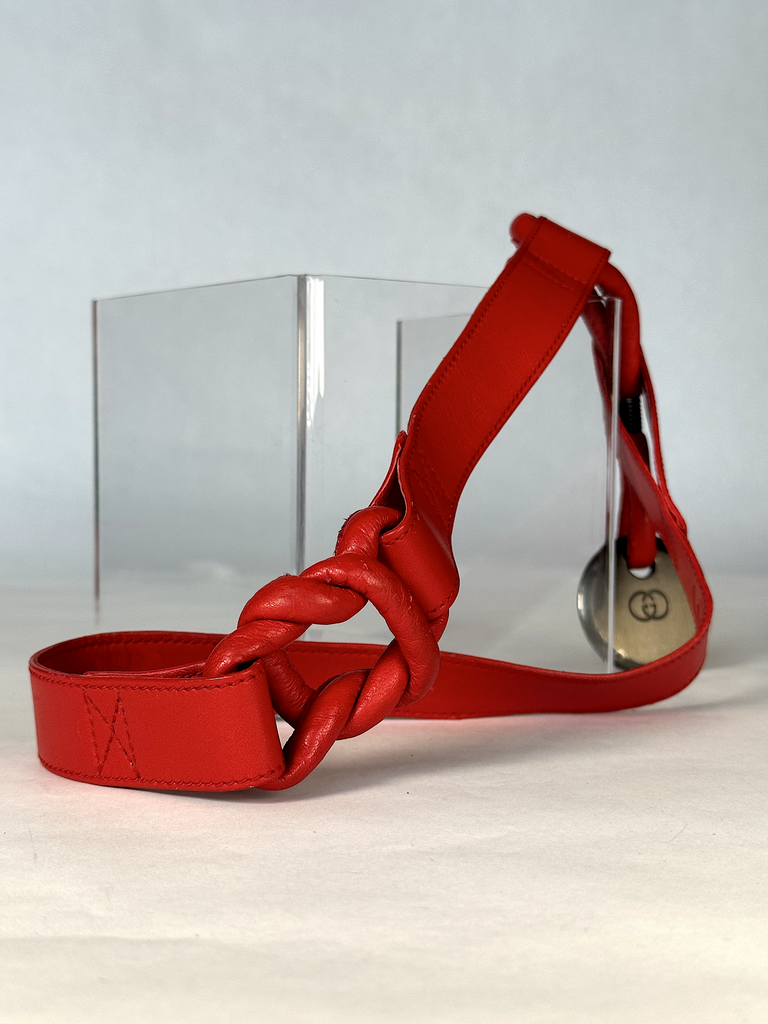Vintage Red Gucci Hanging Waist Belt - XS - S