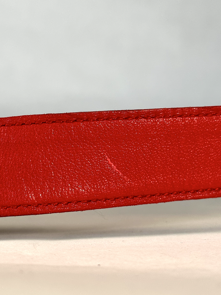 Vintage Red Gucci Hanging Waist Belt - XS - S