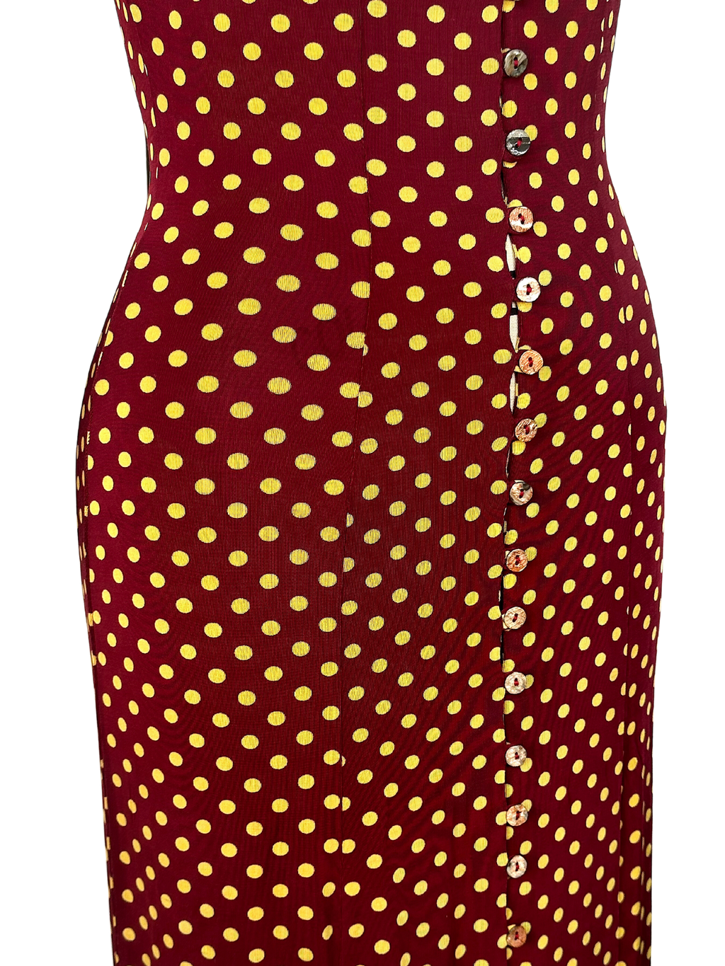 Vintage 90s Plein Sud Polka Dot Maxi Dress - S - S/M