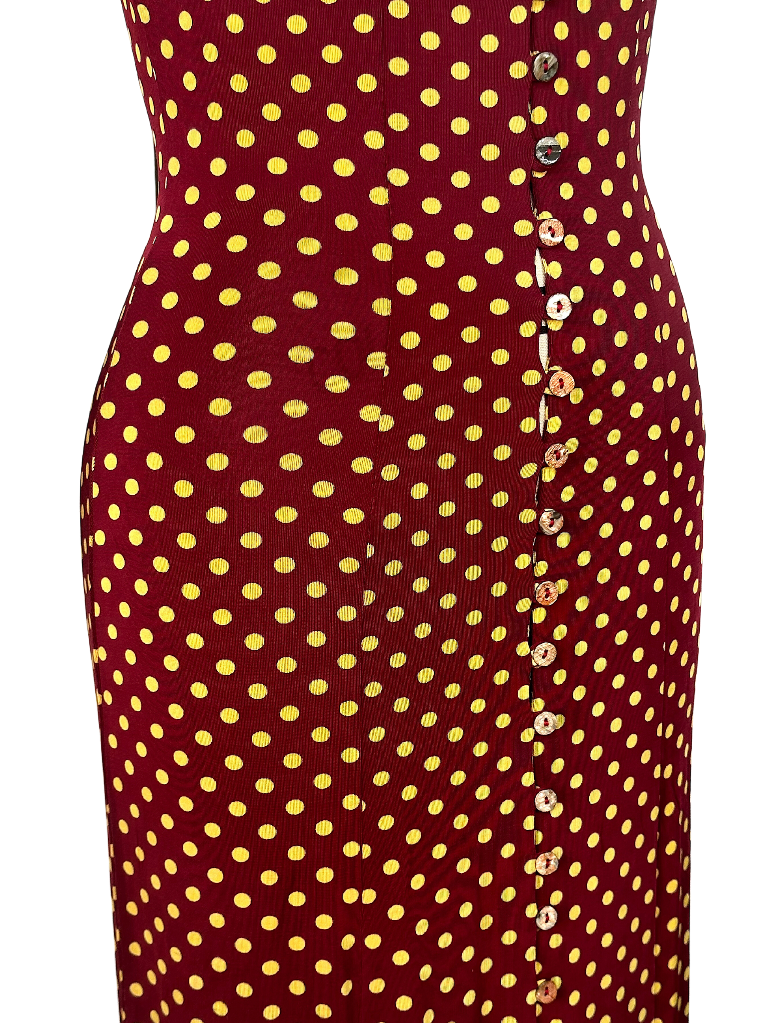 Vintage 90s Plein Sud Polka Dot Maxi Dress - S - S/M