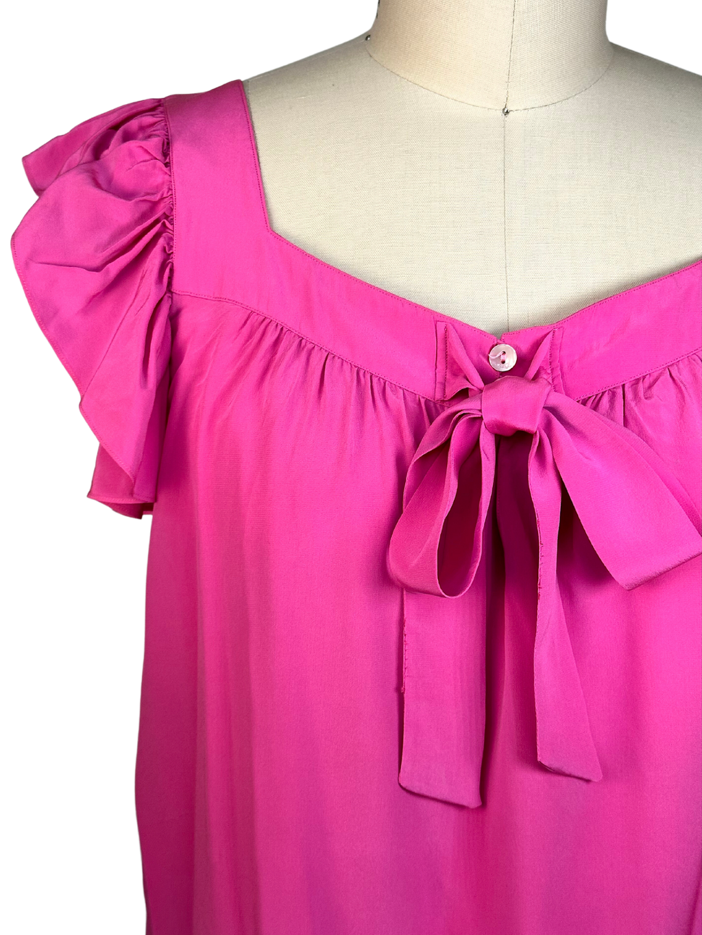 Vintage Silk Yves Saint Laurent Pink Blouse - S - M