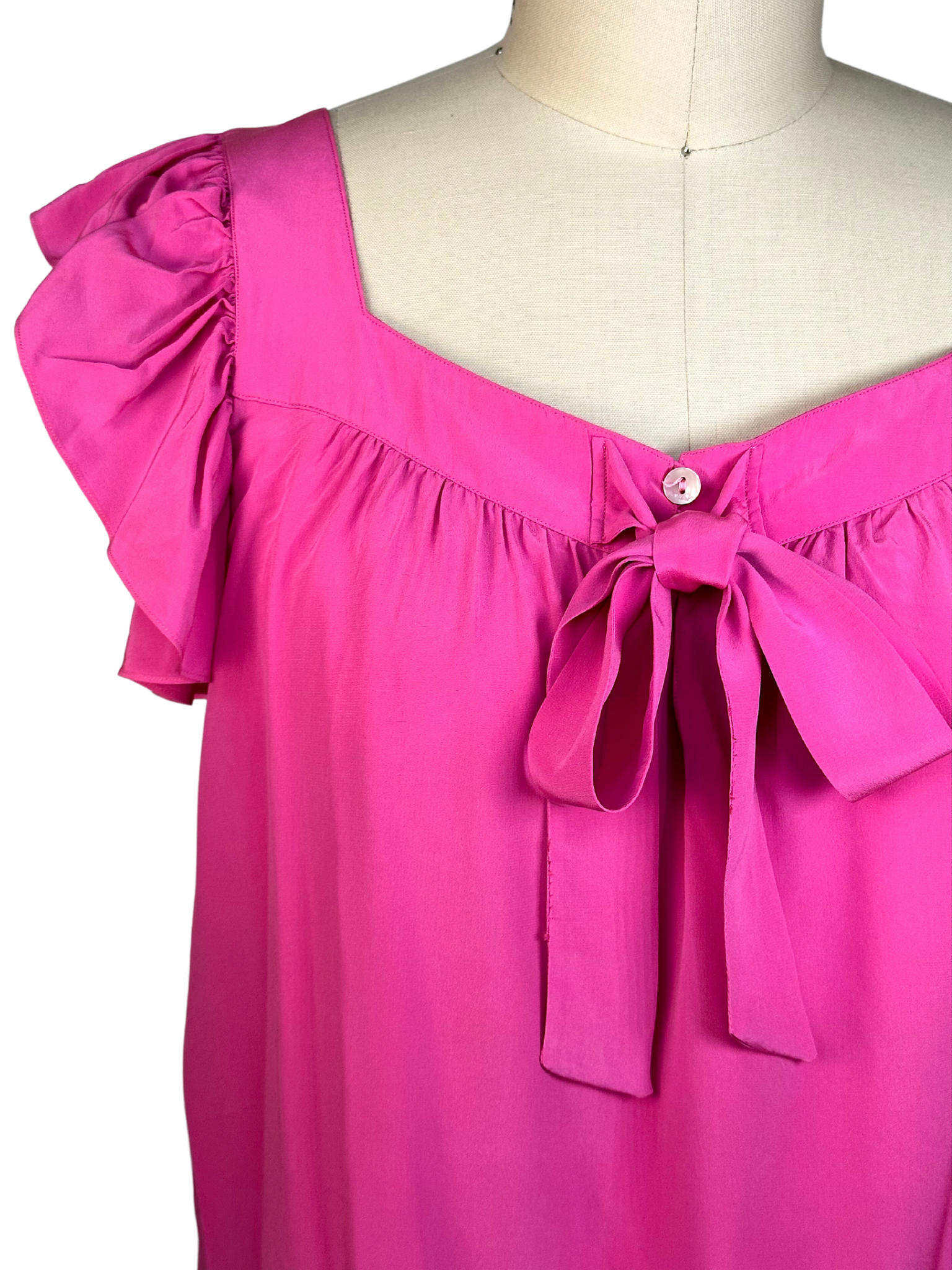 Vintage Silk Yves Saint Laurent Pink Blouse - S - M