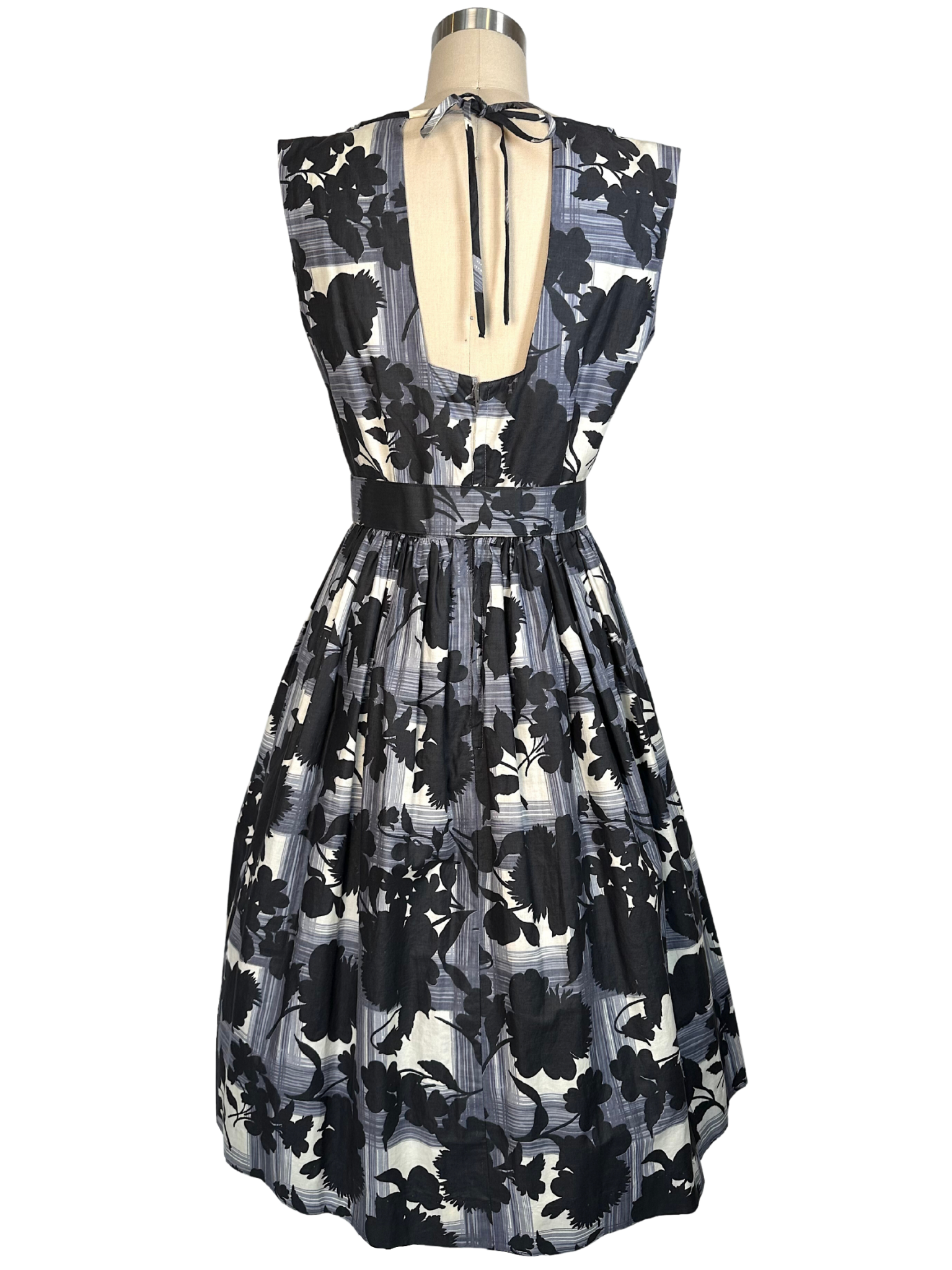 Vintage 1950s Melbray Floral Dress with Belt - S - M