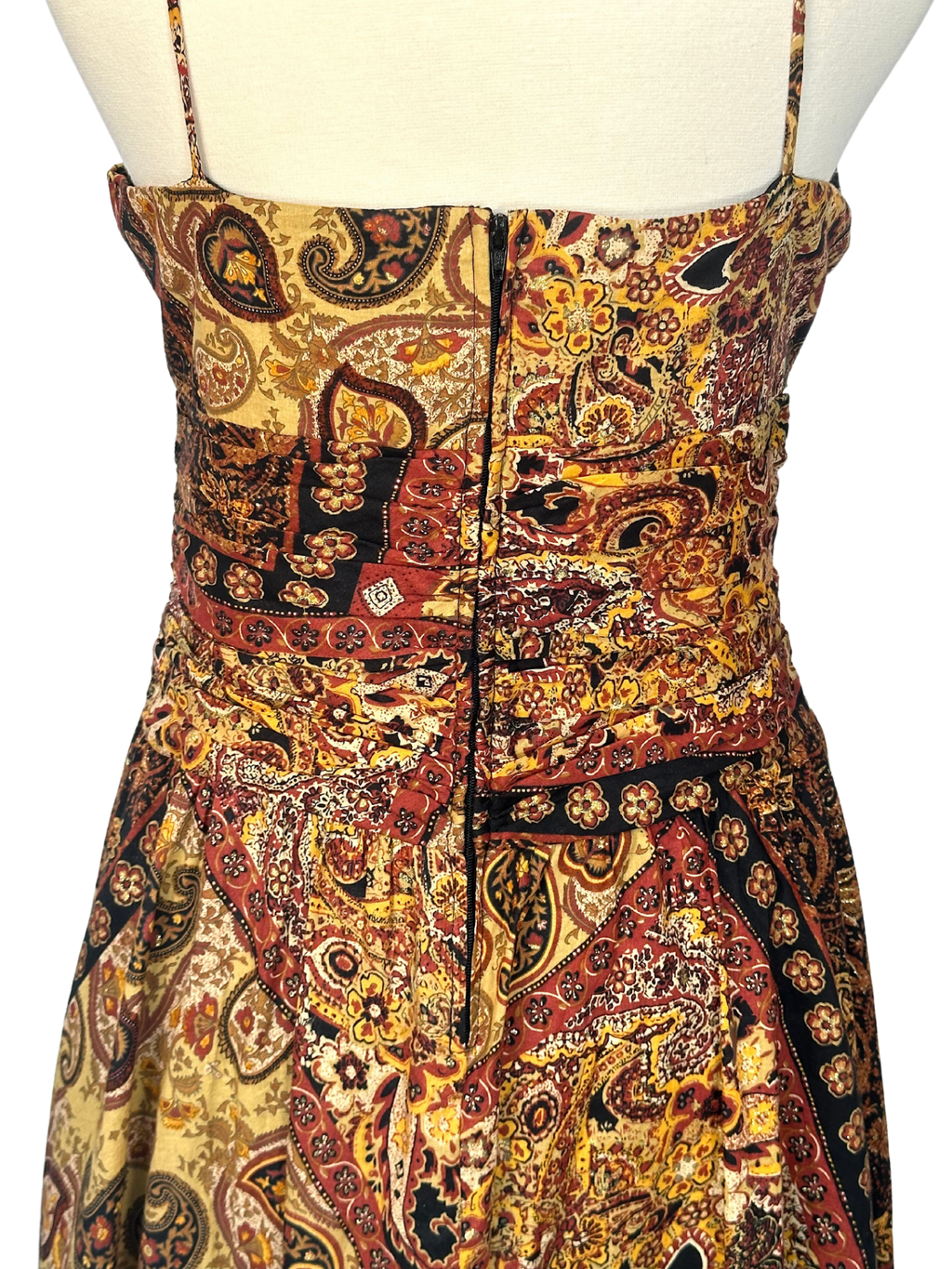 Vintage 1990s Positive Attitude Paisley Halter Dress - S - M