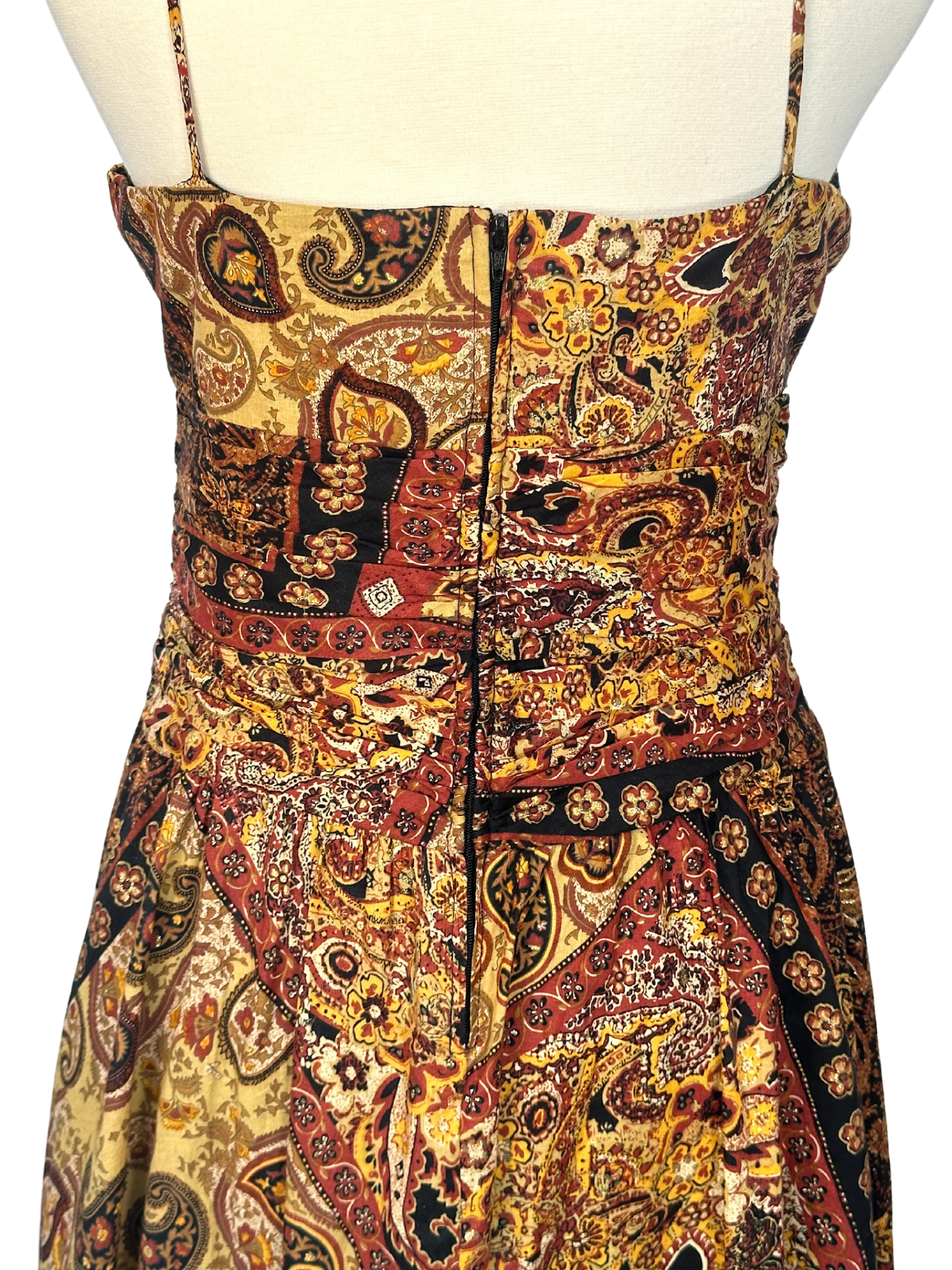 Vintage 1990s Positive Attitude Paisley Halter Dress - S - M