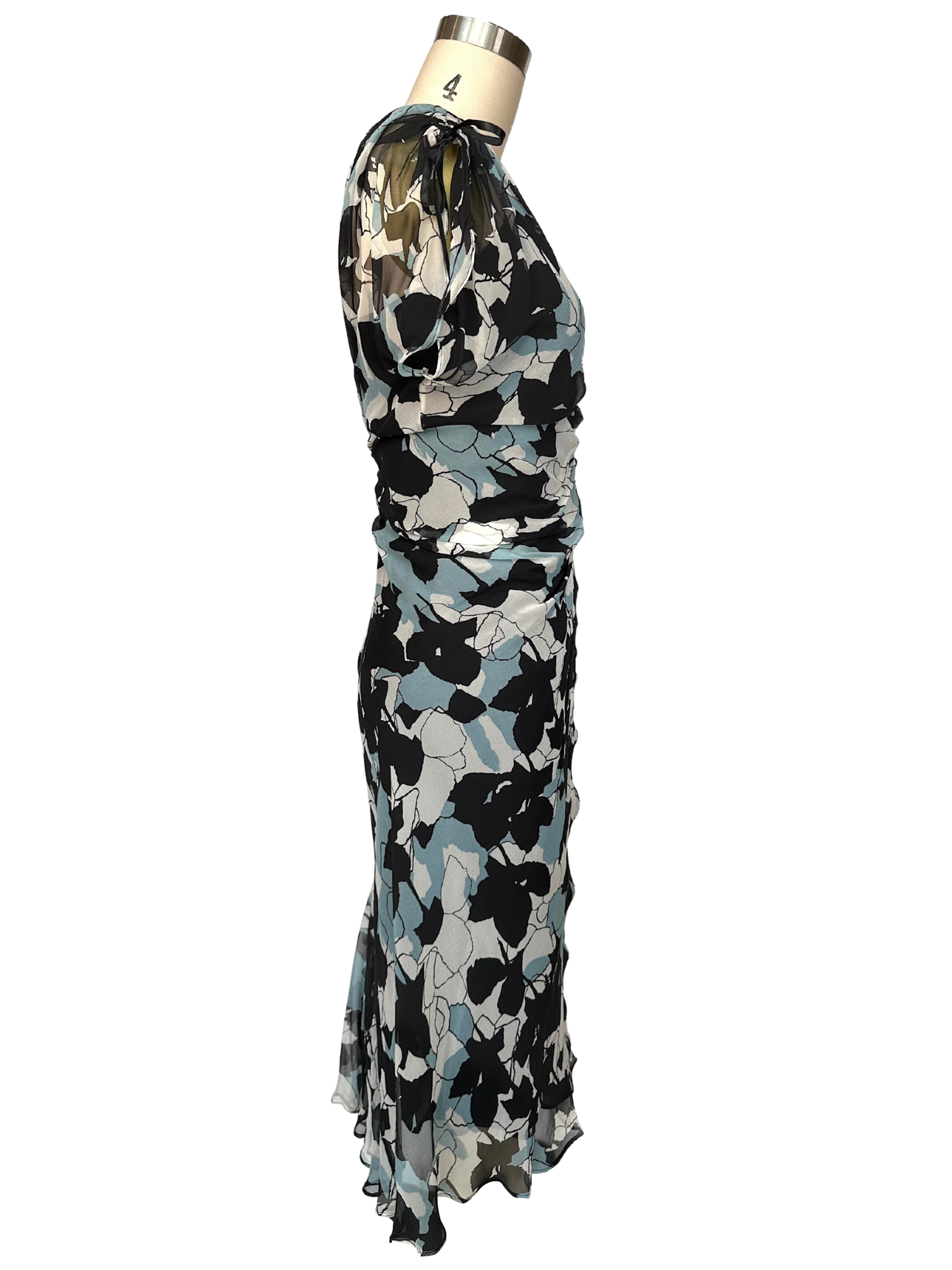 Vintage Y2K Diane von Furstenberg Silk Floral Dress - S