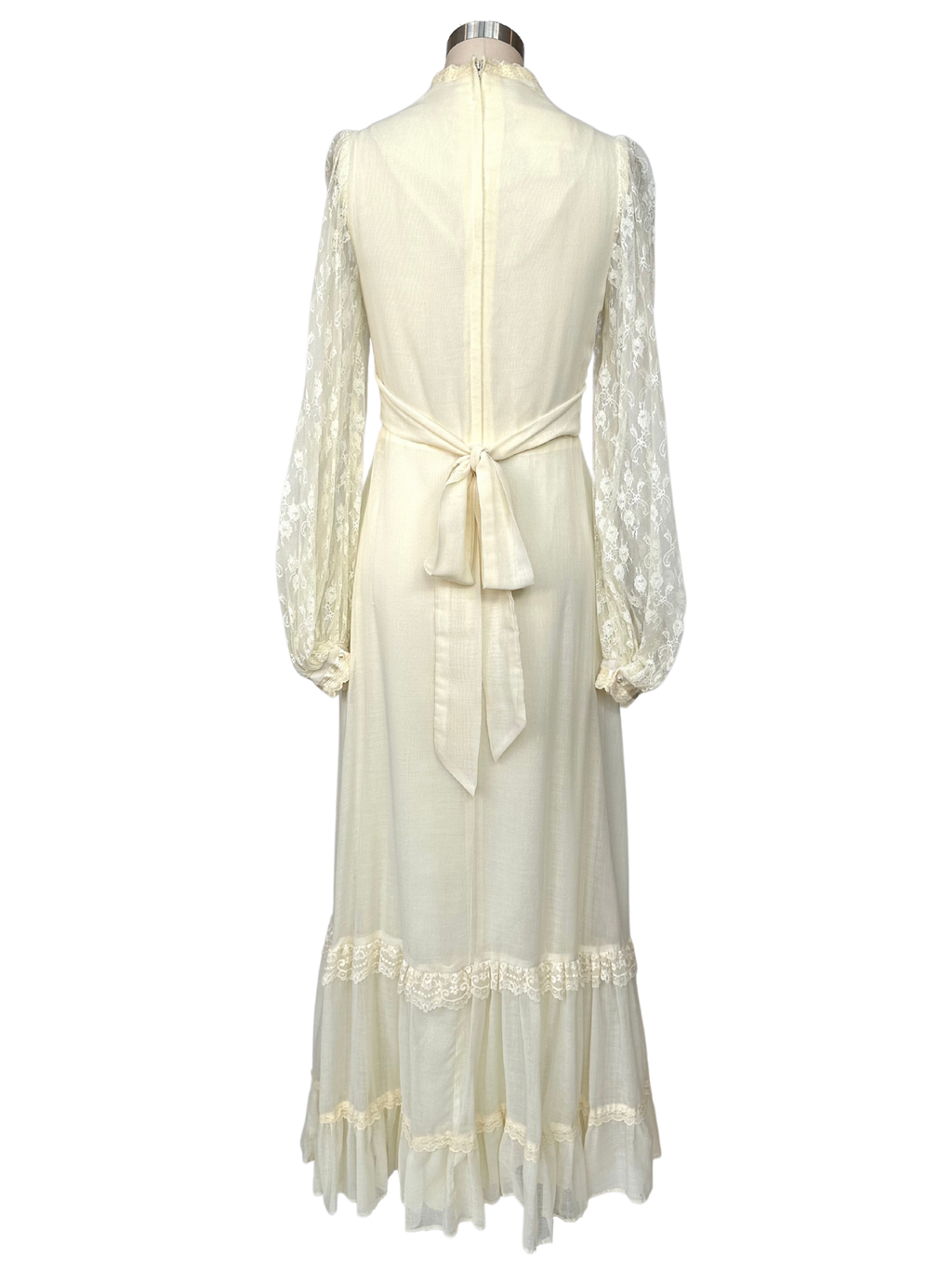 Vintage Gunne Sax Lace Maxi Cottagecore Dress - S - S/M