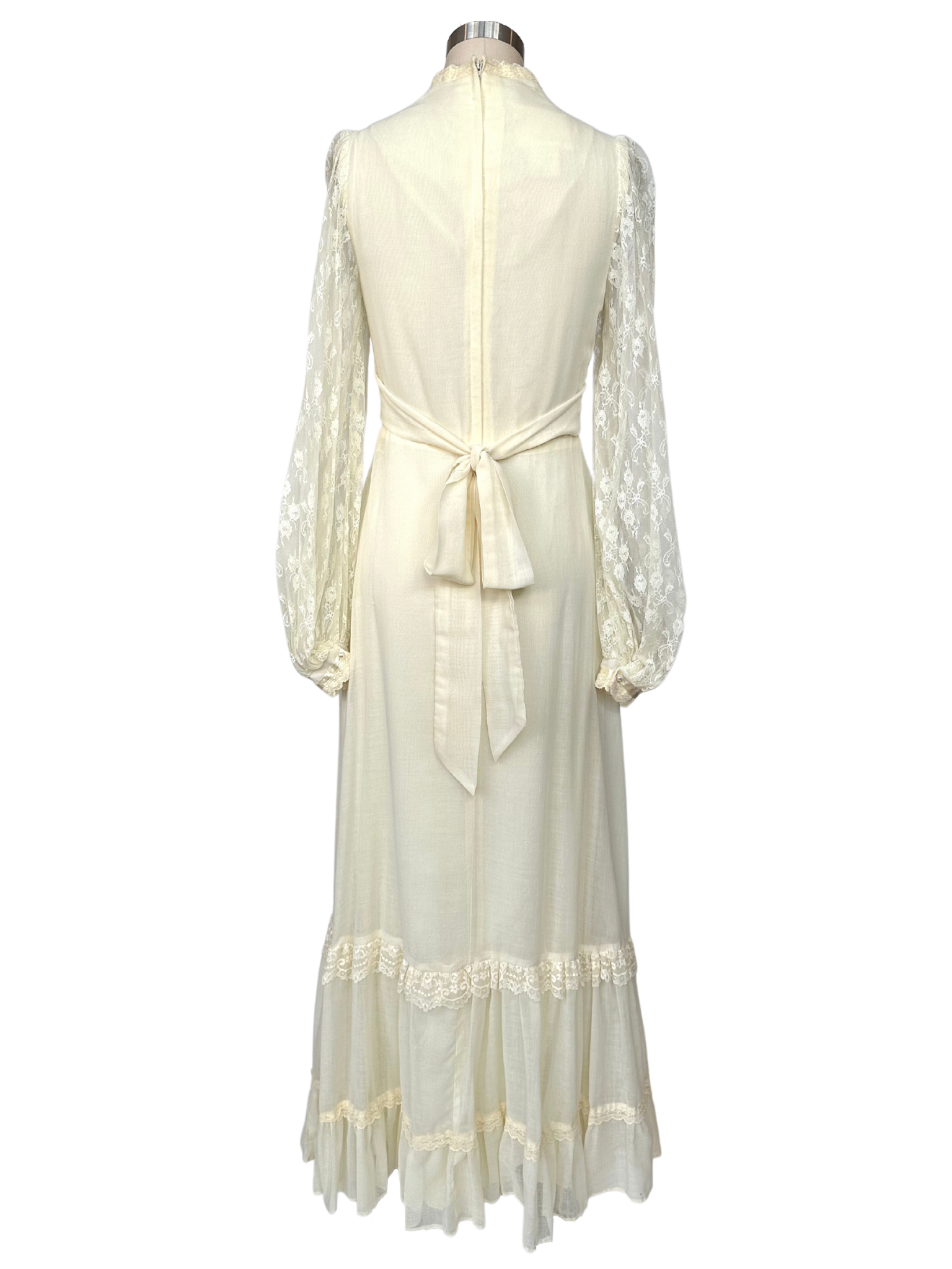 Vintage Gunne Sax Lace Maxi Cottagecore Dress - S - S/M