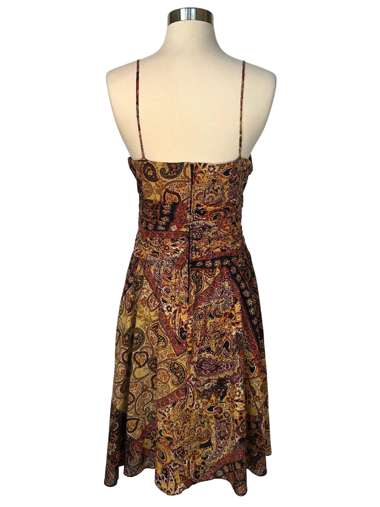 Vintage 1990s Positive Attitude Paisley Halter Dress - S - M