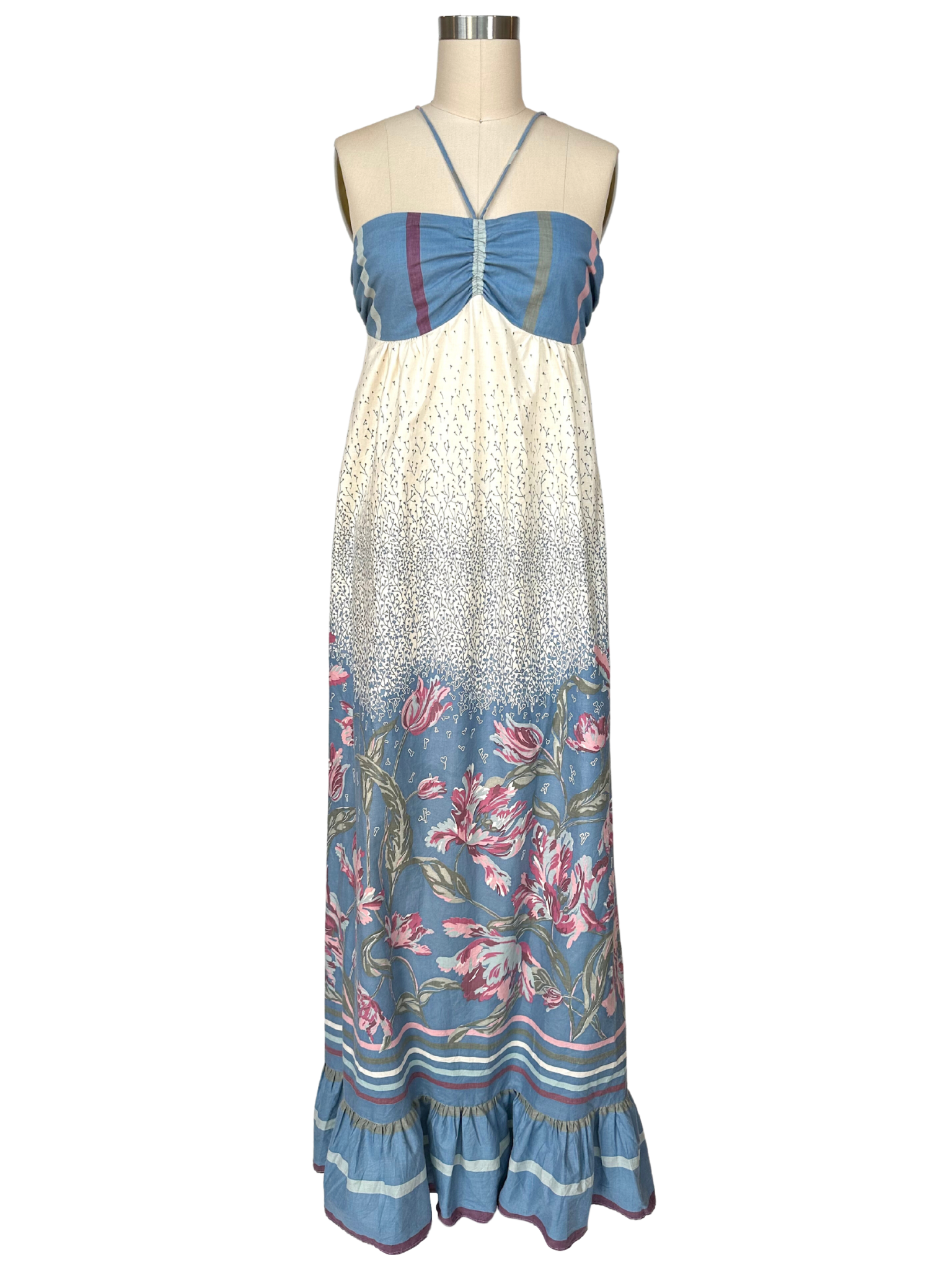 Vintage 1970s Gillian & O'Malley Hippy Maxi Dress - S