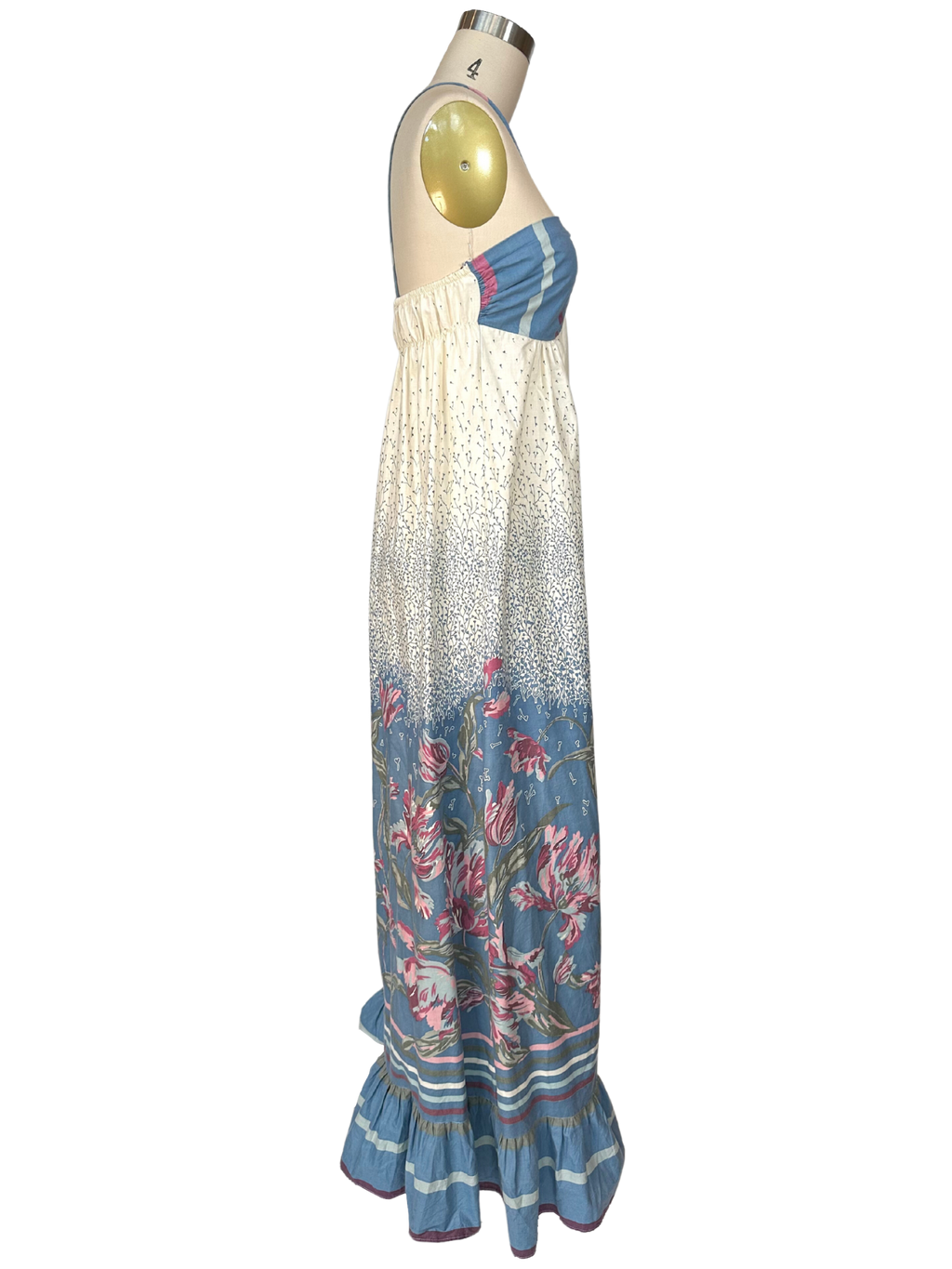 Vintage 1970s Gillian & O'Malley Hippy Maxi Dress - S