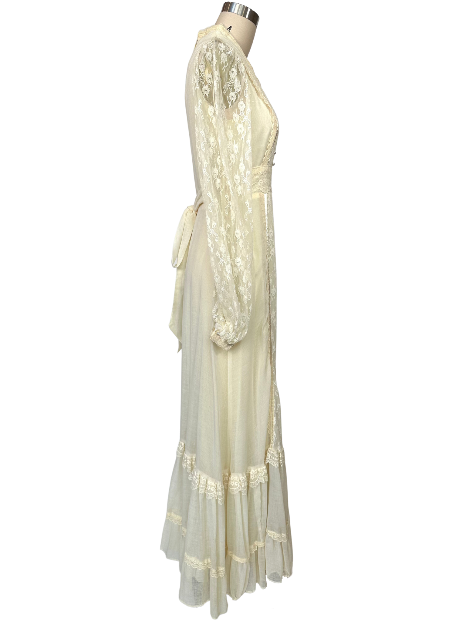 Vintage Gunne Sax Lace Maxi Cottagecore Dress - S - S/M