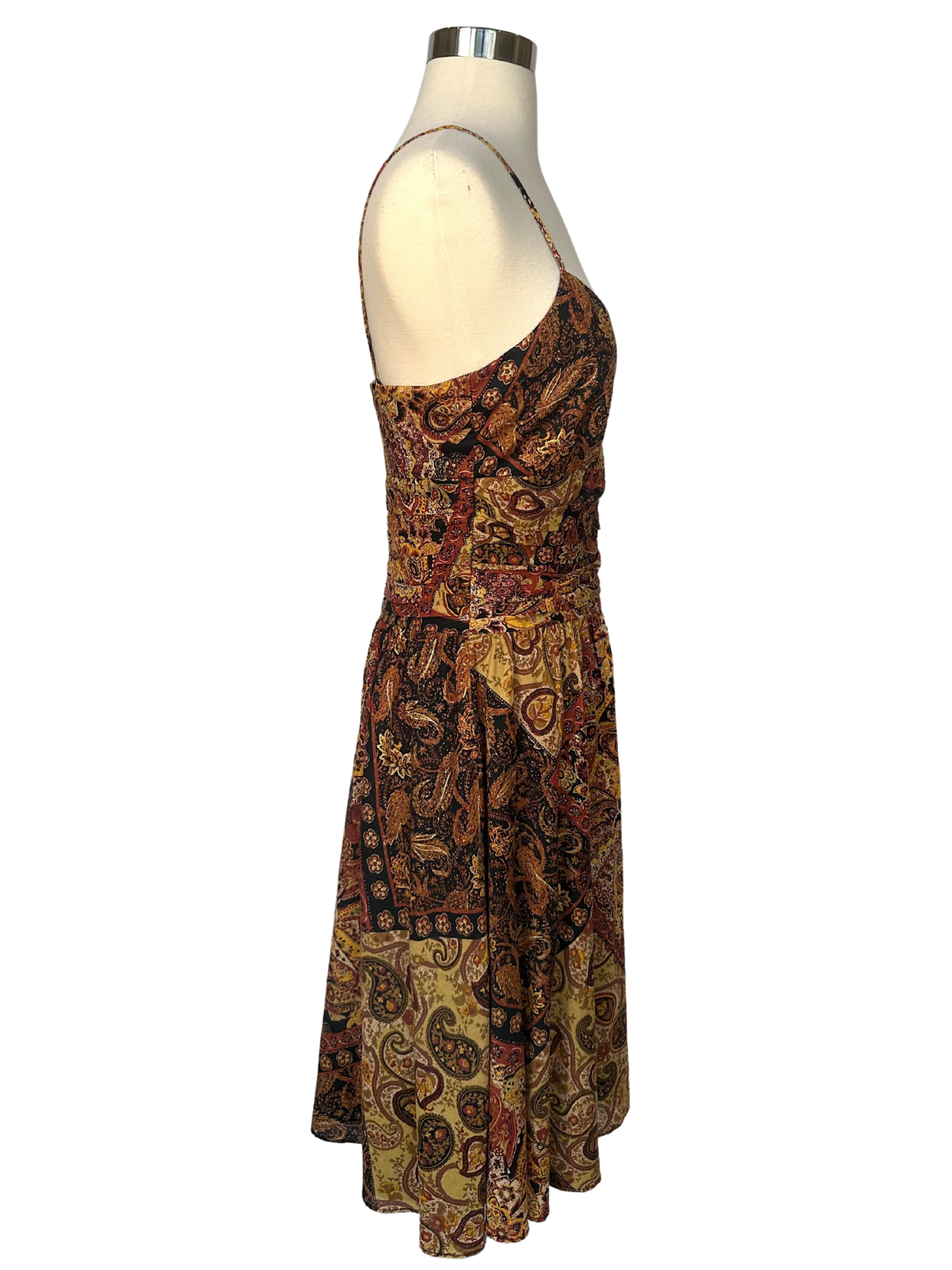 Vintage 1990s Positive Attitude Paisley Halter Dress - S - M