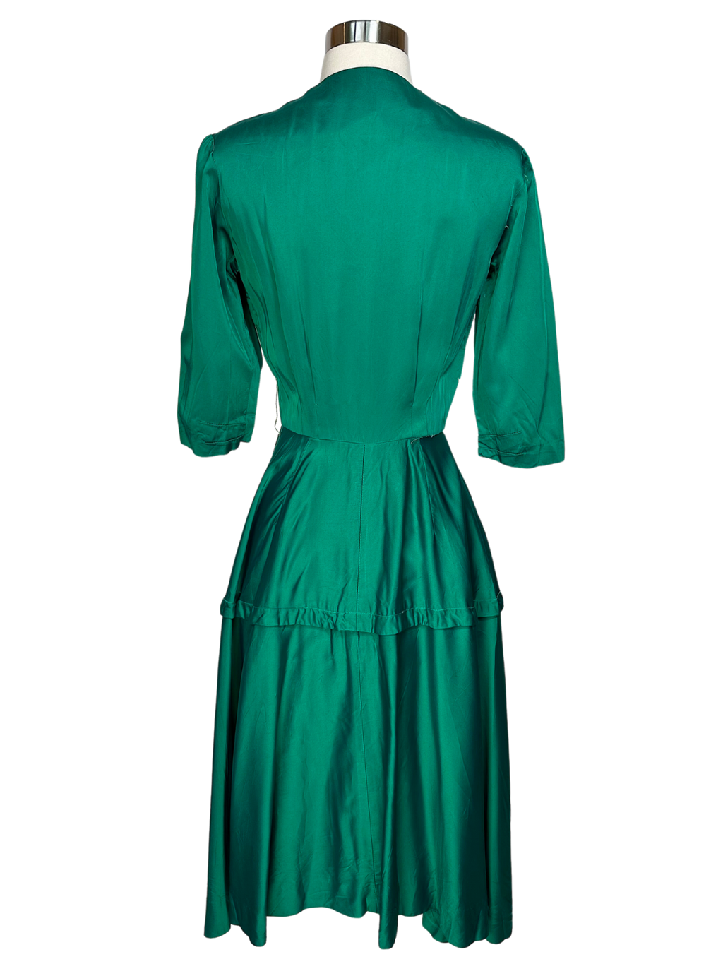 Vintage 1950s Suzy Perette Emerald Dress - XS