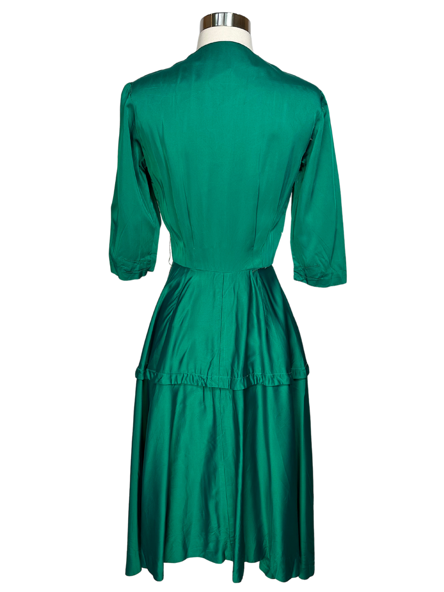 Vintage 1950s Suzy Perette Emerald Dress - XS
