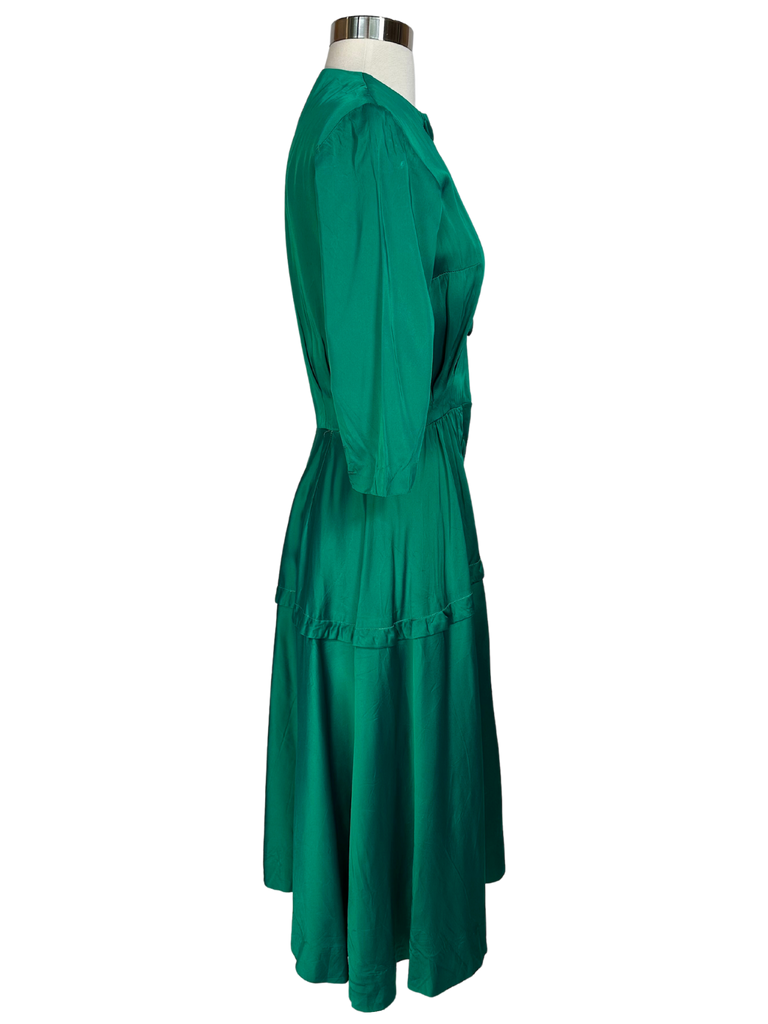Vintage 1950s Suzy Perette Emerald Dress - XS