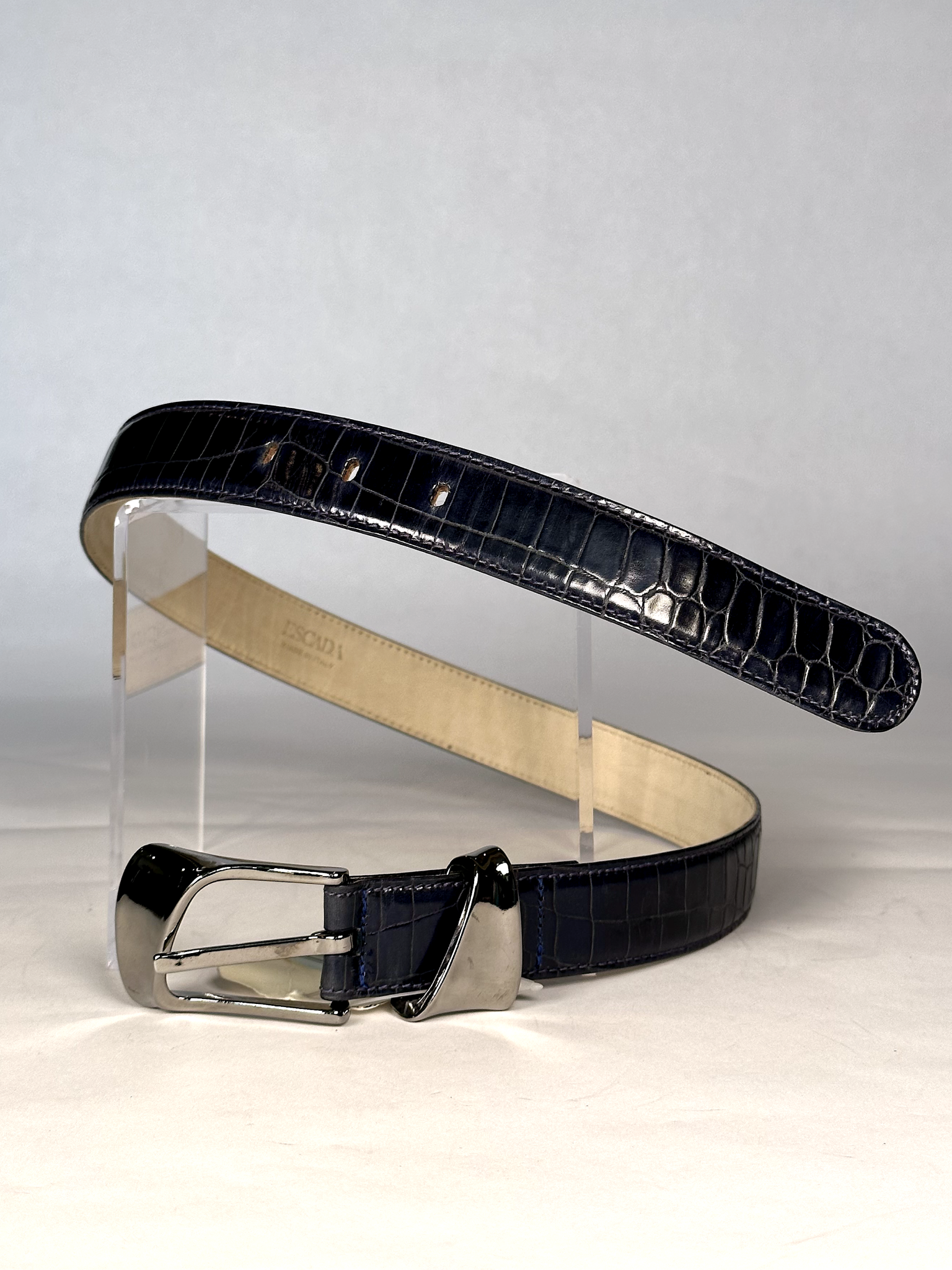 NWT Y2K Escada Blue Leather Belt - S