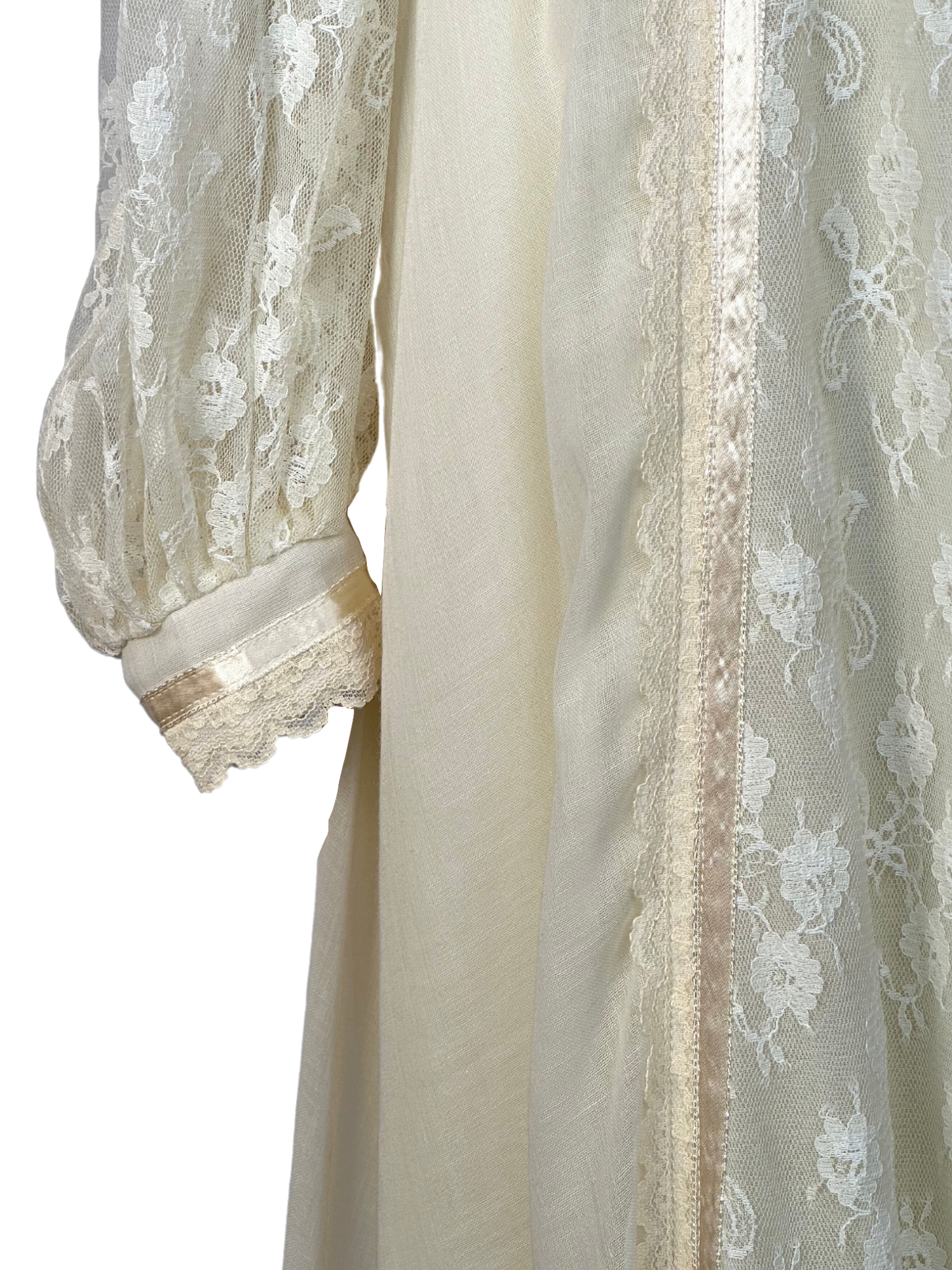 Vintage Gunne Sax Lace Maxi Cottagecore Dress - S - S/M