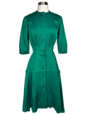 Vintage 1950s Suzy Perette Emerald Dress - XS