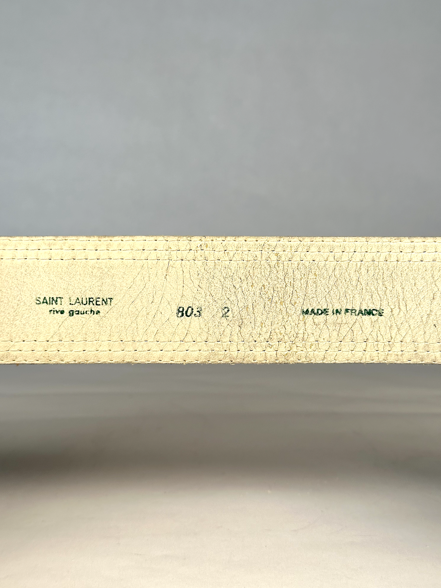 Vintage Saint Laurent Ivory Belt - S
