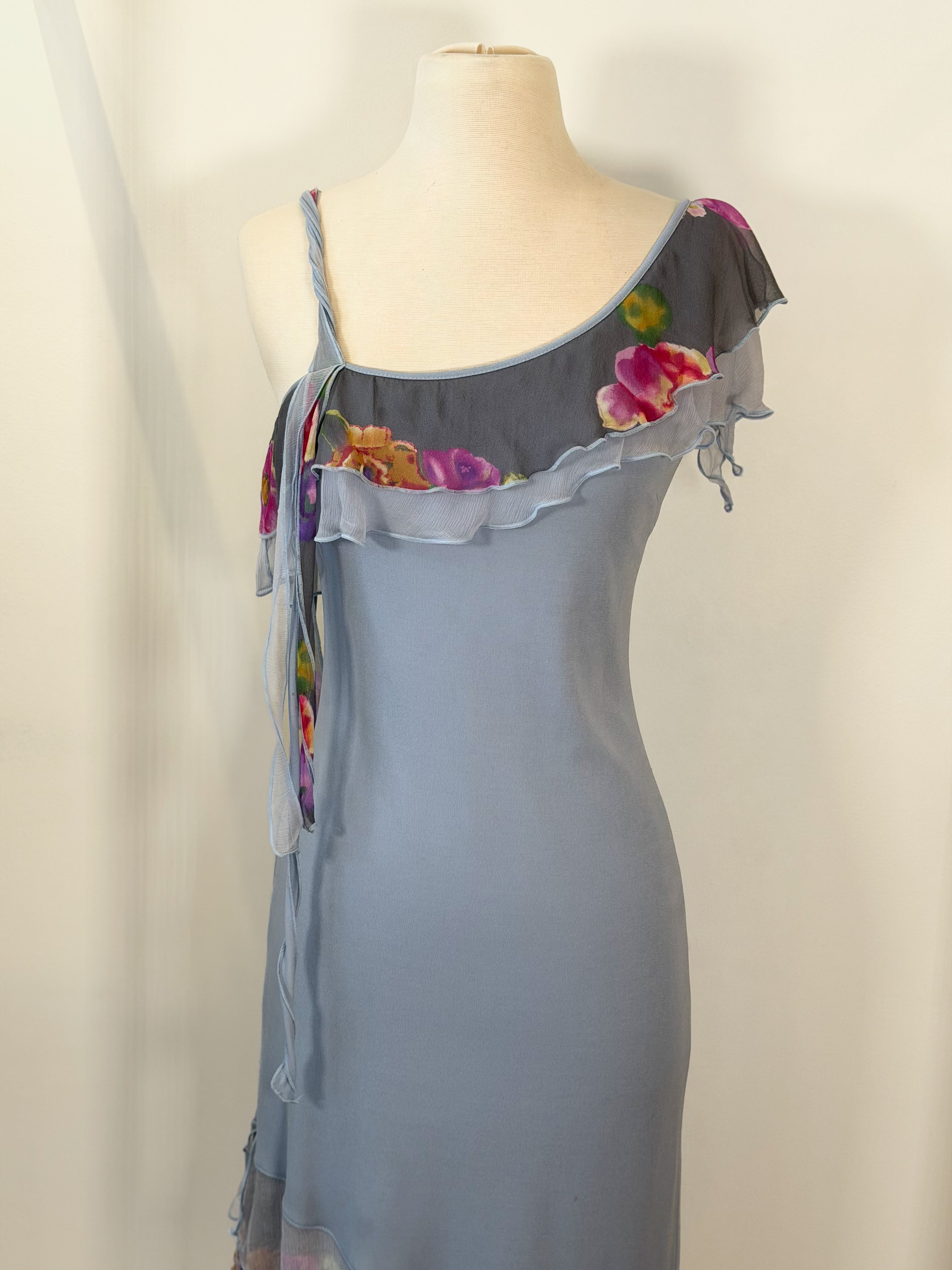 Y2K Roberta Scarpa Italian mermaid fairy asymmetrical dress S-M
