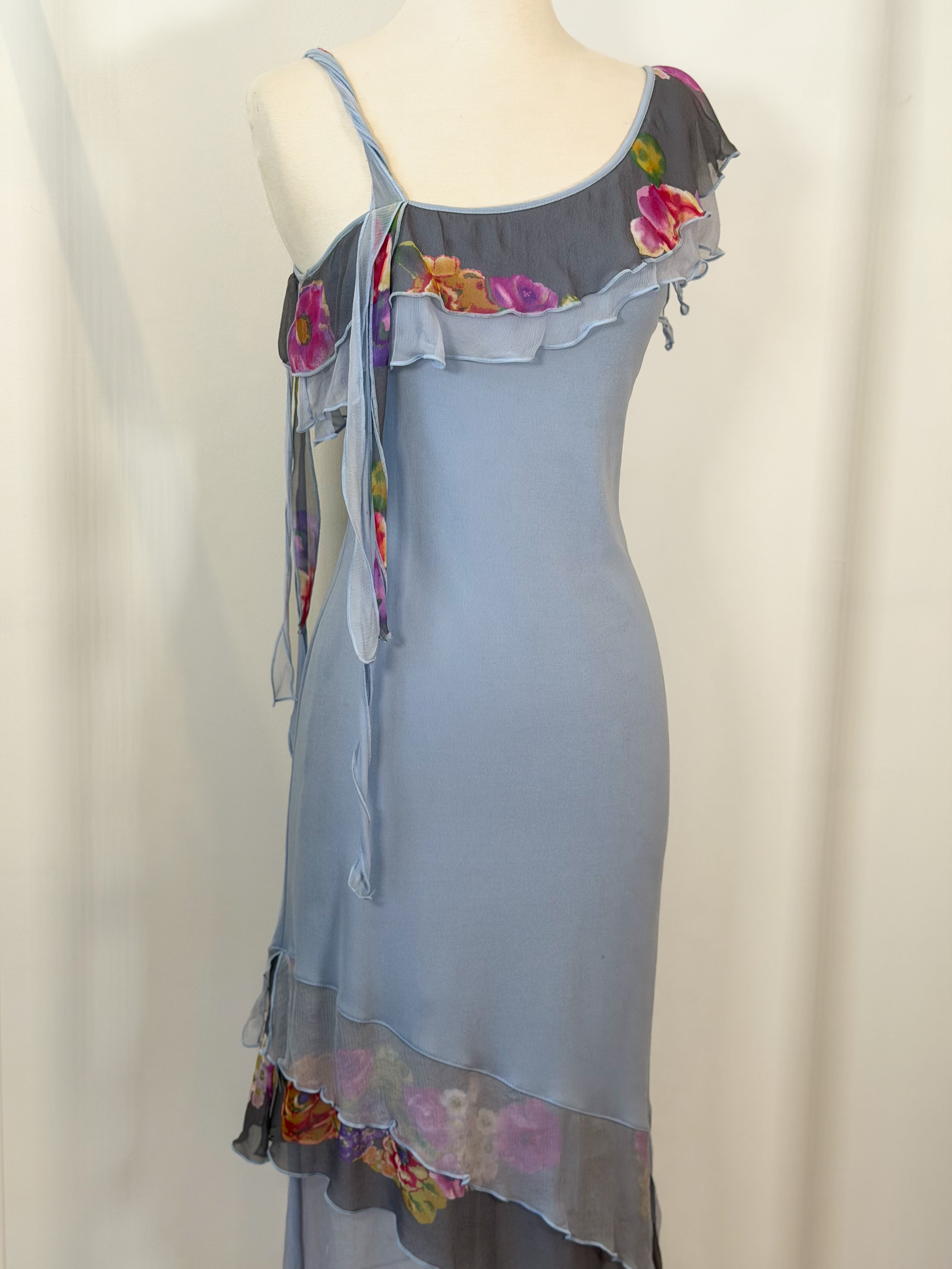 Y2K Roberta Scarpa Italian mermaid fairy asymmetrical dress S-M
