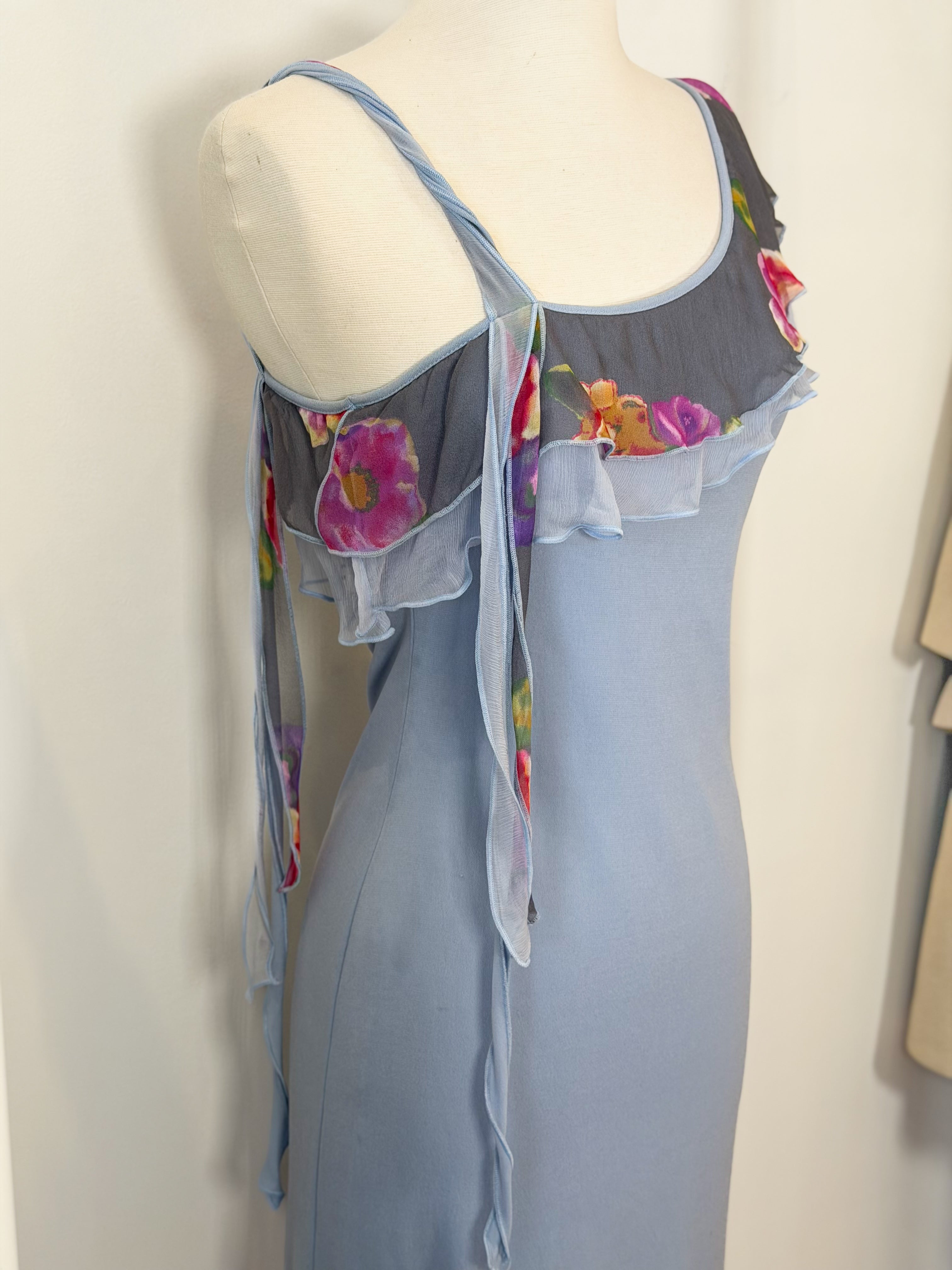 Y2K Roberta Scarpa Italian mermaid fairy asymmetrical dress S-M