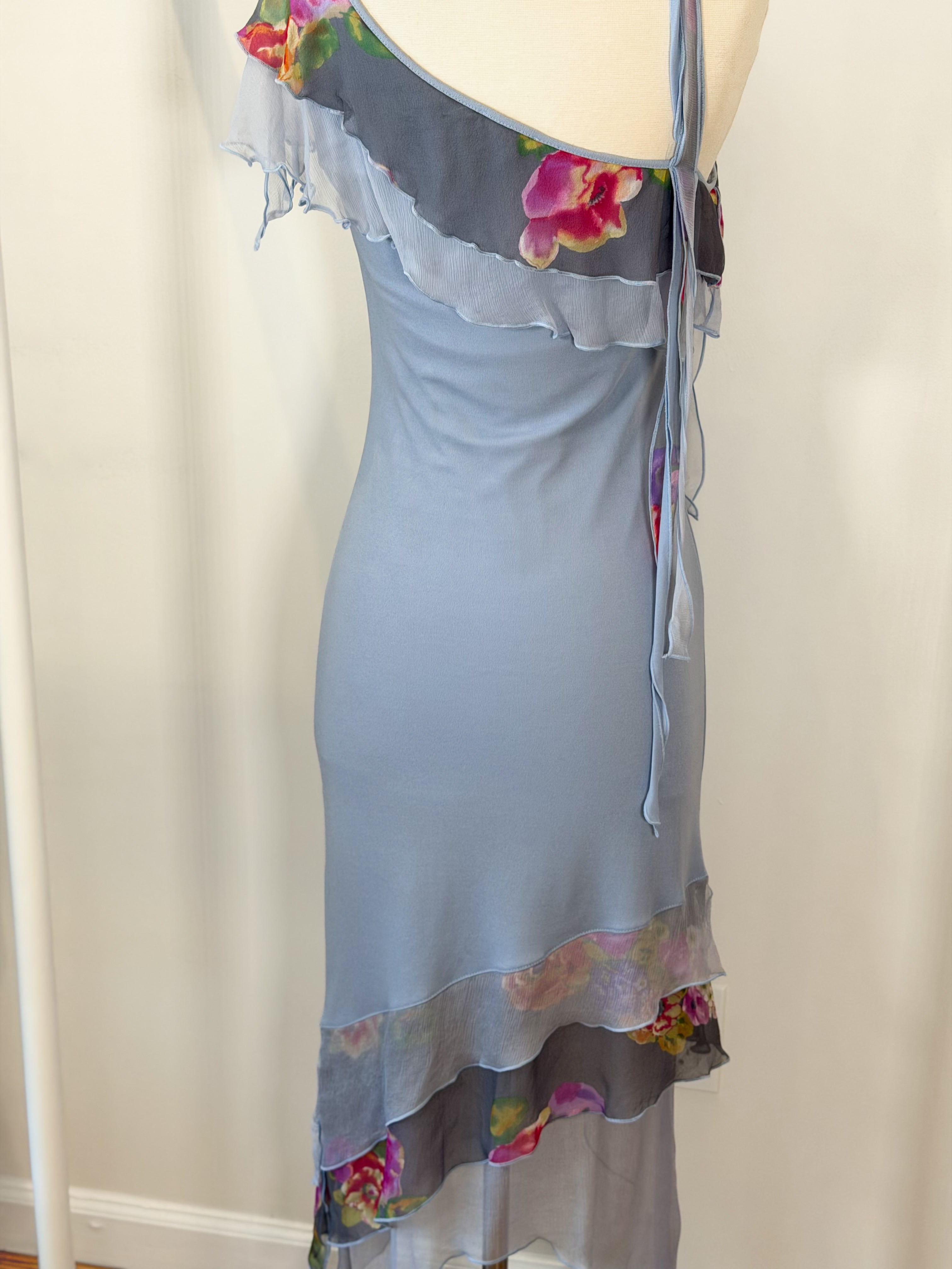 Y2K Roberta Scarpa Italian mermaid fairy asymmetrical dress S-M