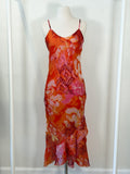 Y2K Italian flirty festival glitter print slip dress S