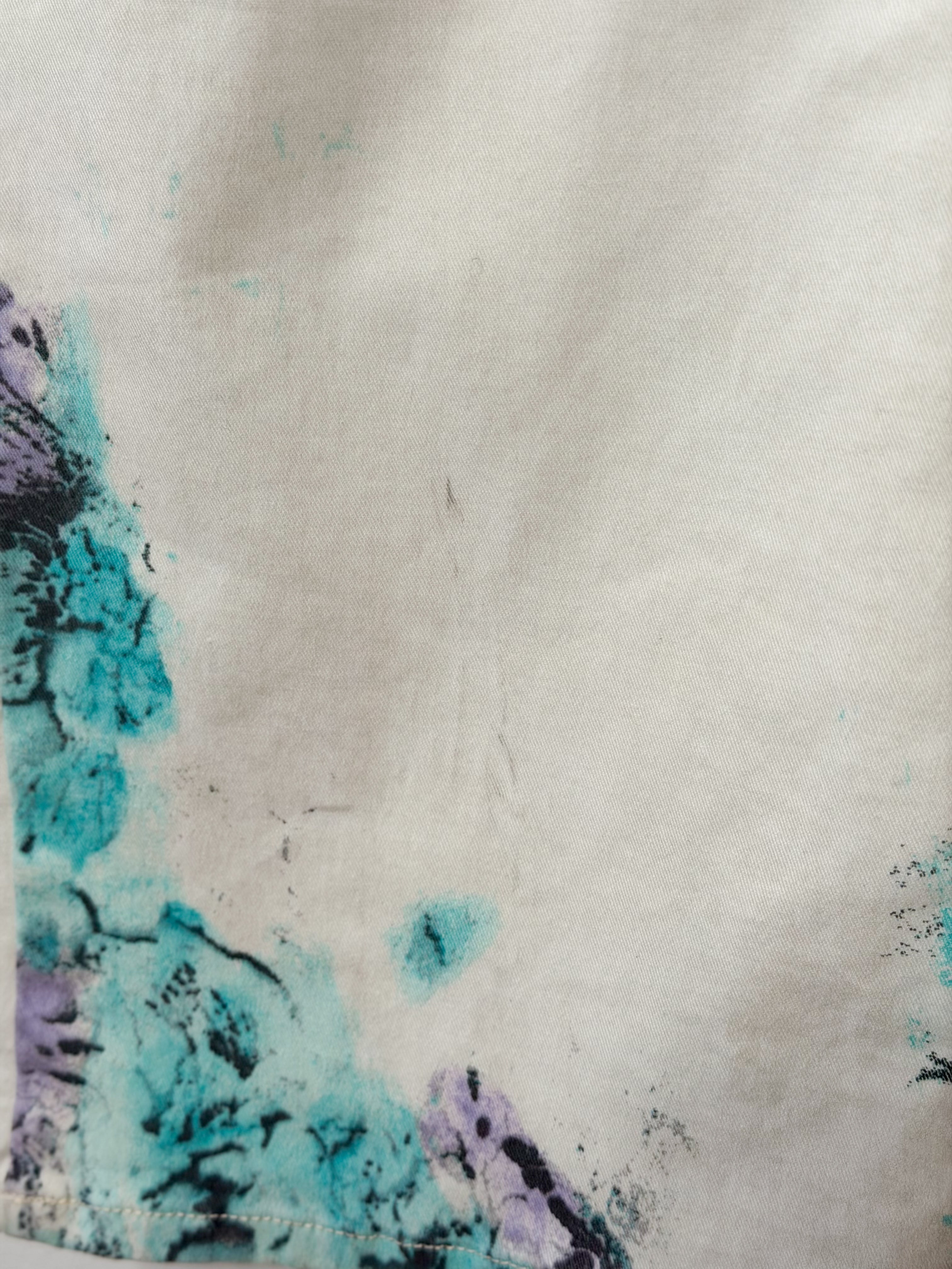 Roberta Scarpa Y2K Italian Artsy girl low waisted bootcut tie dye trousers S