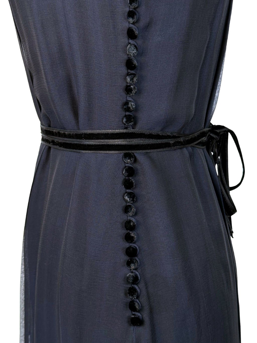 Vintage J. Mendel Navy and Black Cocktail Dress - XS - S