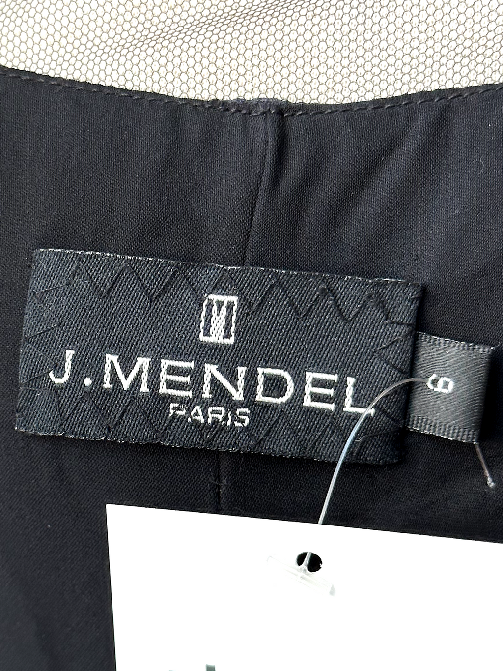 Vintage J. Mendel Navy and Black Cocktail Dress - XS - S