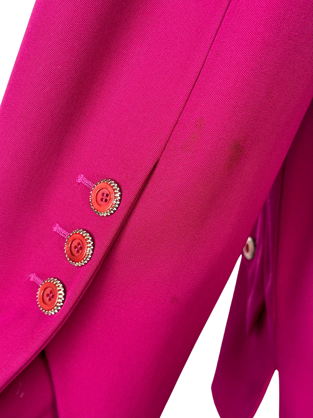 Vintage 1990s Karl Lagerfeld Fuchsia Blazer Jacket - L - XL