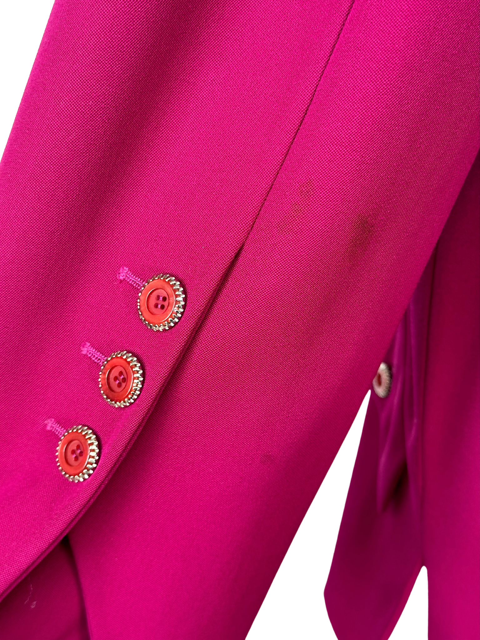 Vintage 1990s Karl Lagerfeld Fuchsia Blazer Jacket - L - XL
