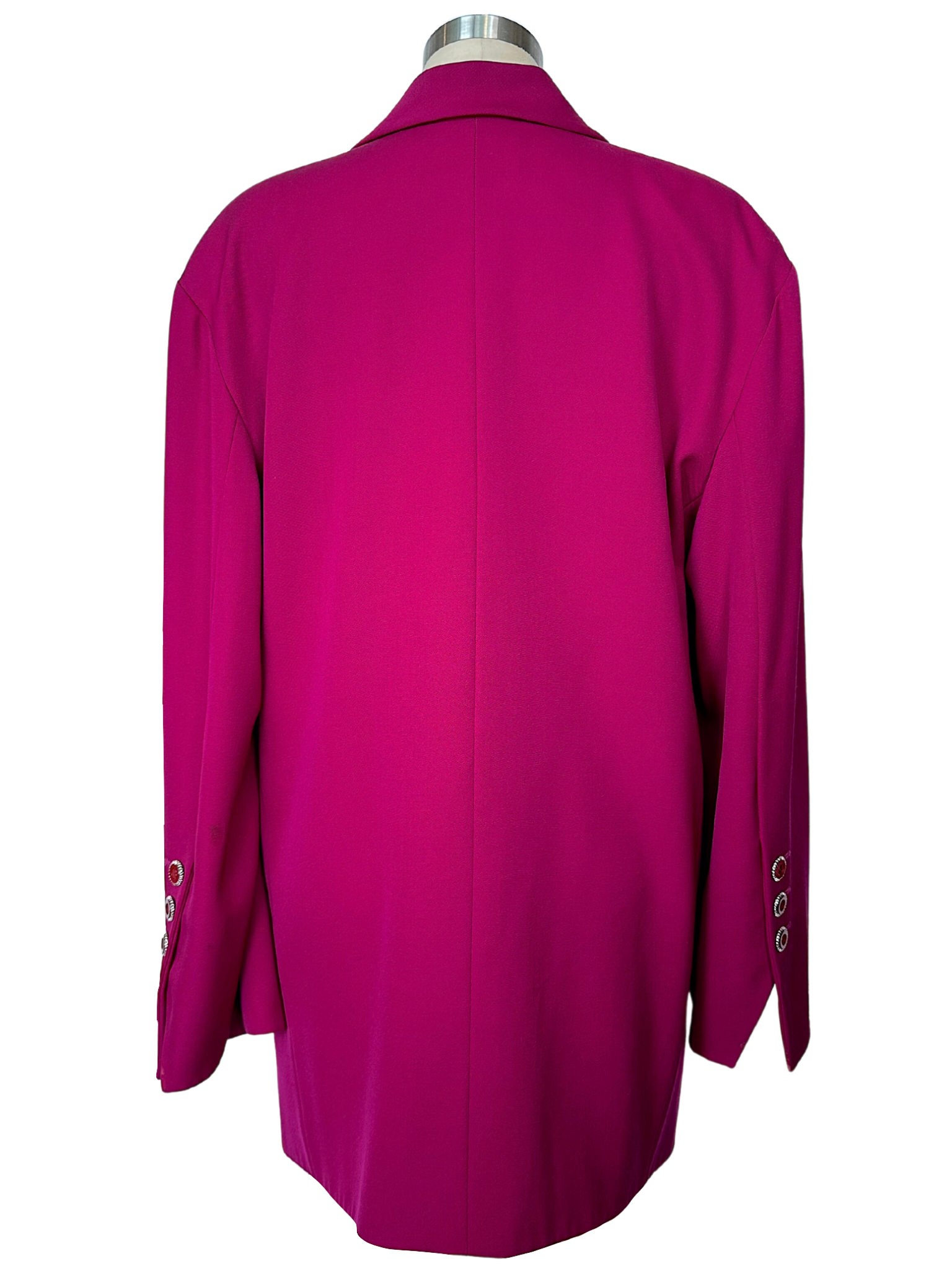 Vintage 1990s Karl Lagerfeld Fuchsia Blazer Jacket - L - XL