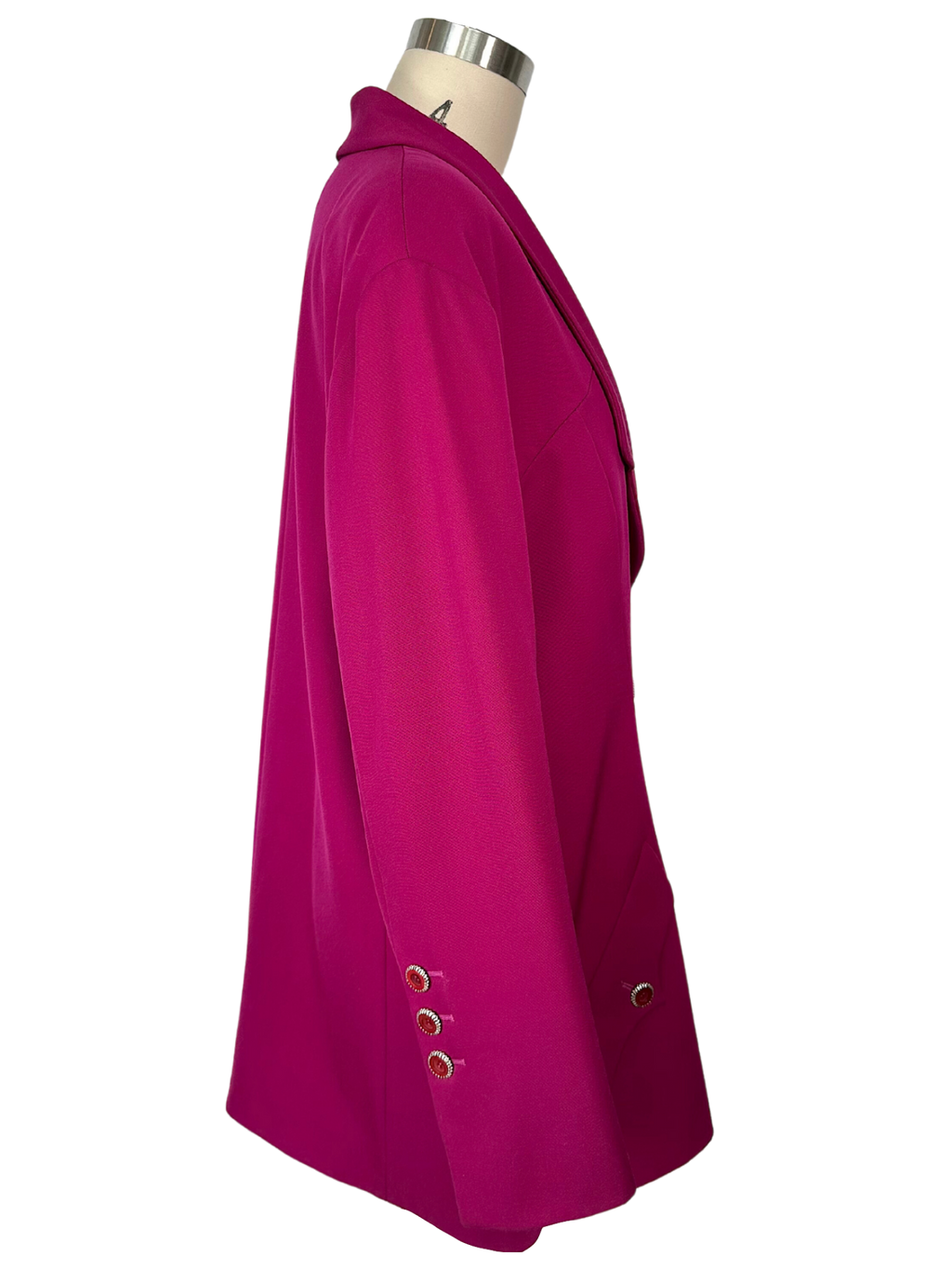 Vintage 1990s Karl Lagerfeld Fuchsia Blazer Jacket - L - XL