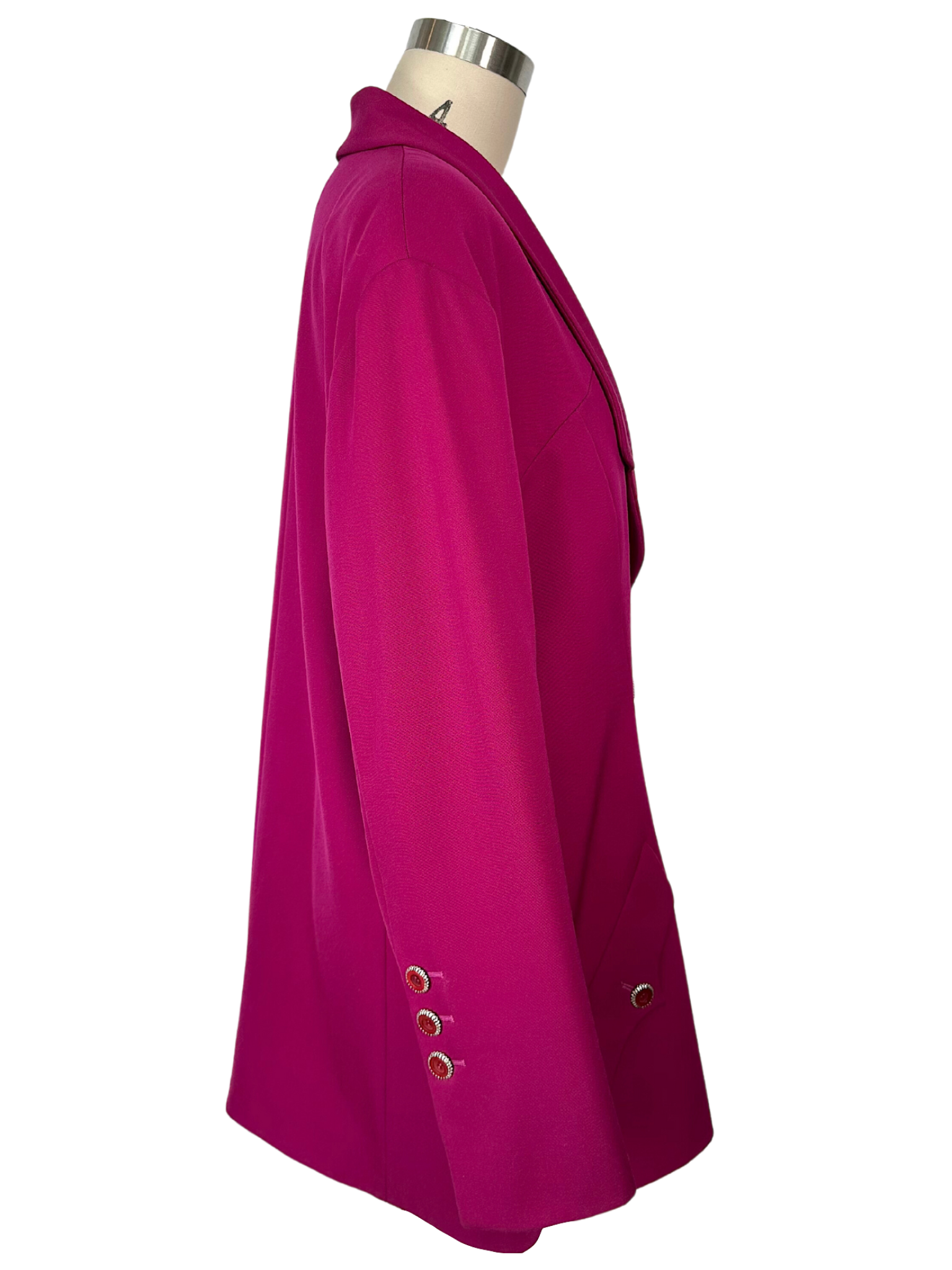 Vintage 1990s Karl Lagerfeld Fuchsia Blazer Jacket - L - XL