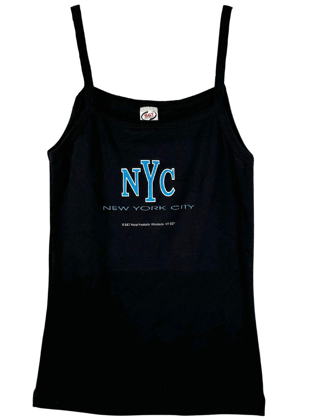 Vintage 1990s NYC Black and Blue Tank - S