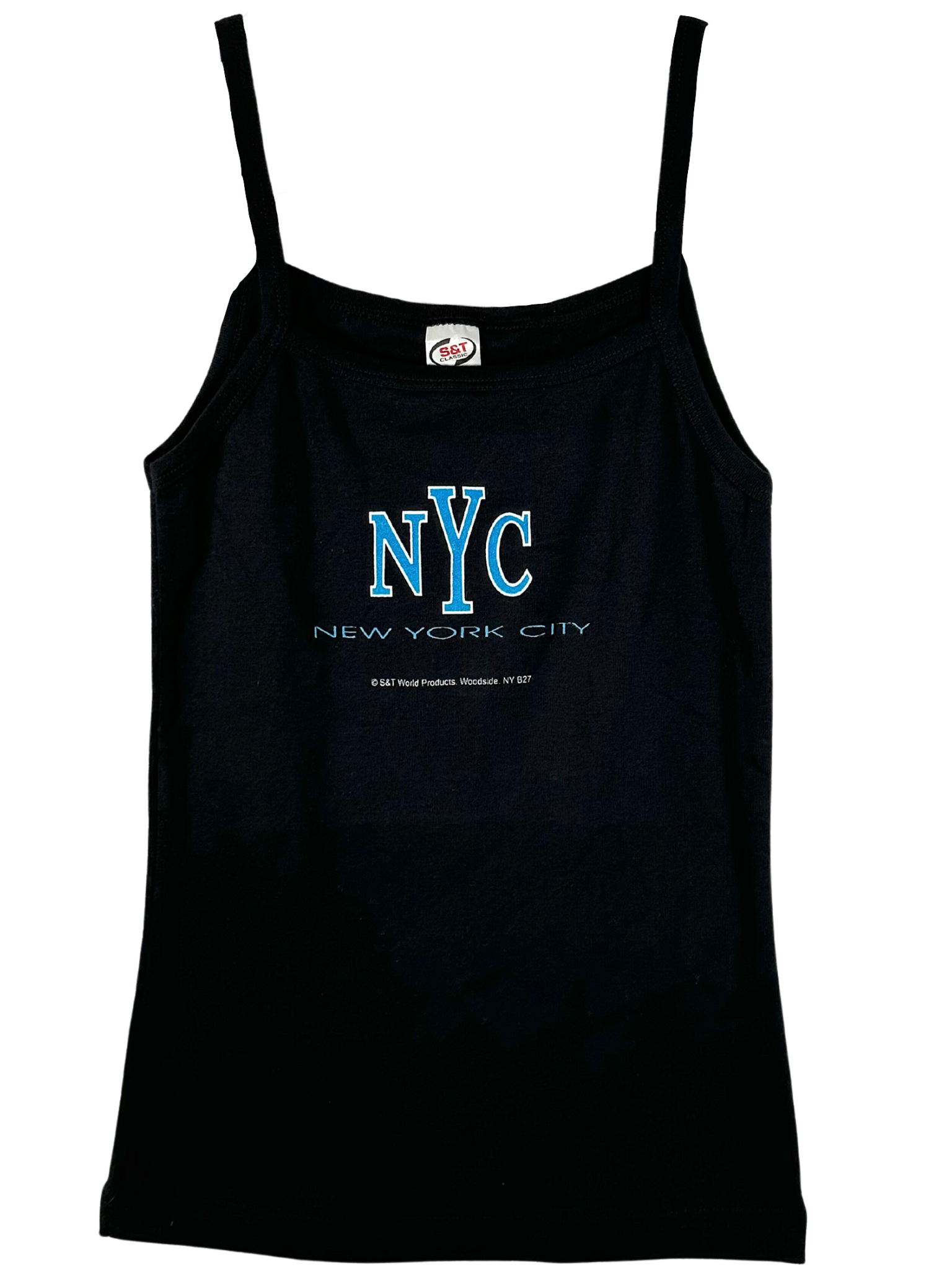 Vintage 1990s NYC Black and Blue Tank - S