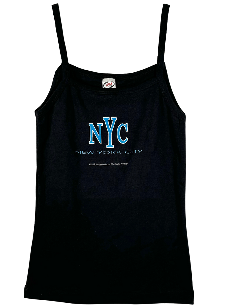 Vintage 1990s NYC Black and Blue Tank - S