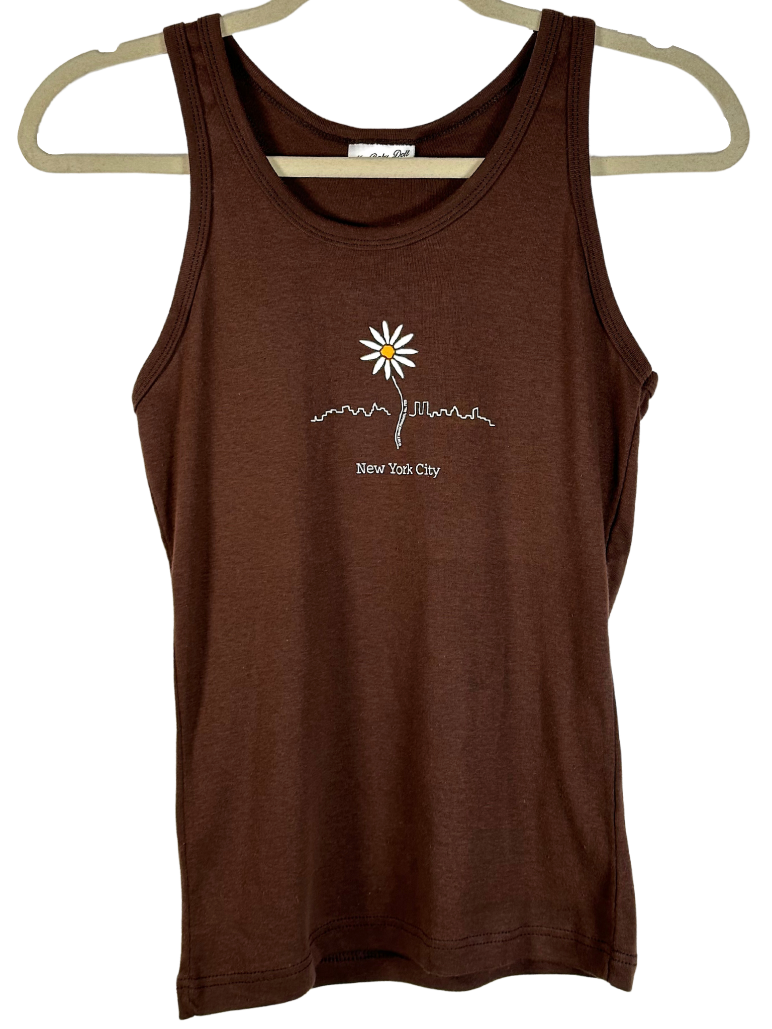 Vintage 1990s NYC Skyline with Daisy Racerback Tank - MULTIPLE SIZES