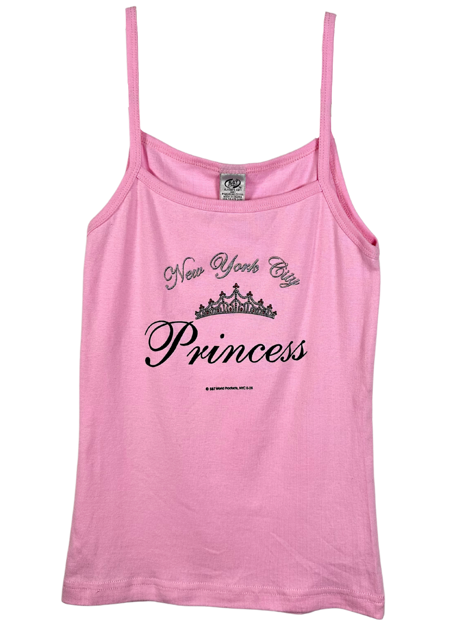 Vintage 1990s New York City Princess Pink Tank - S