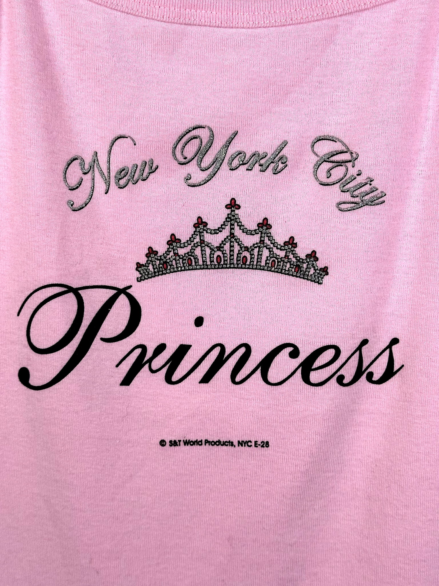 Vintage 1990s New York City Princess Pink Tank - S