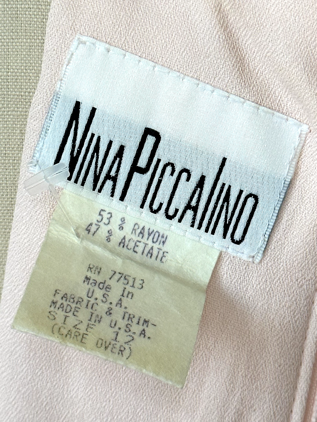 Vintage Nina Piccalino 1930s-Style Dress - L