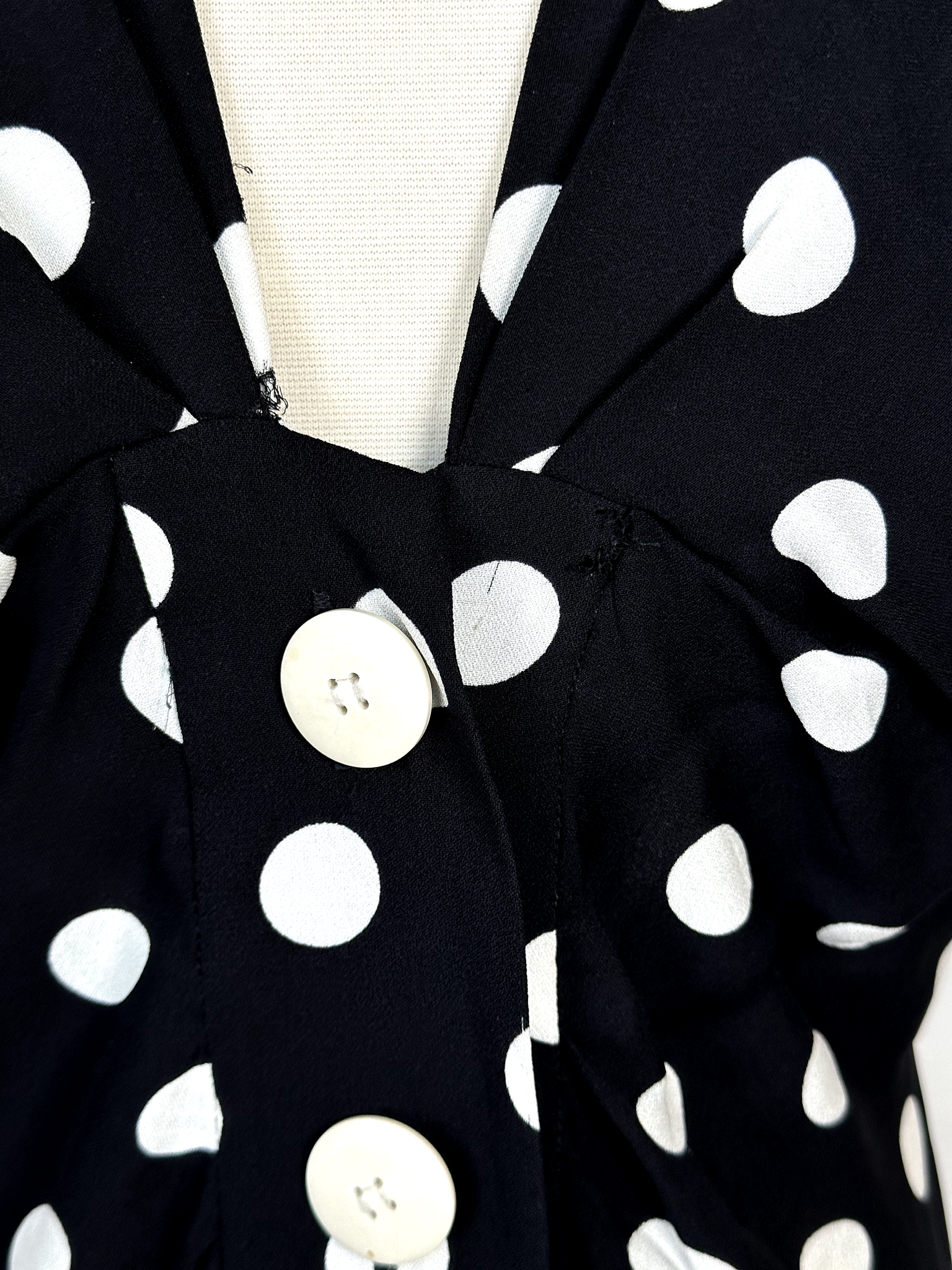 Vintage Yves Saint Laurent Polka Dot Dress - M